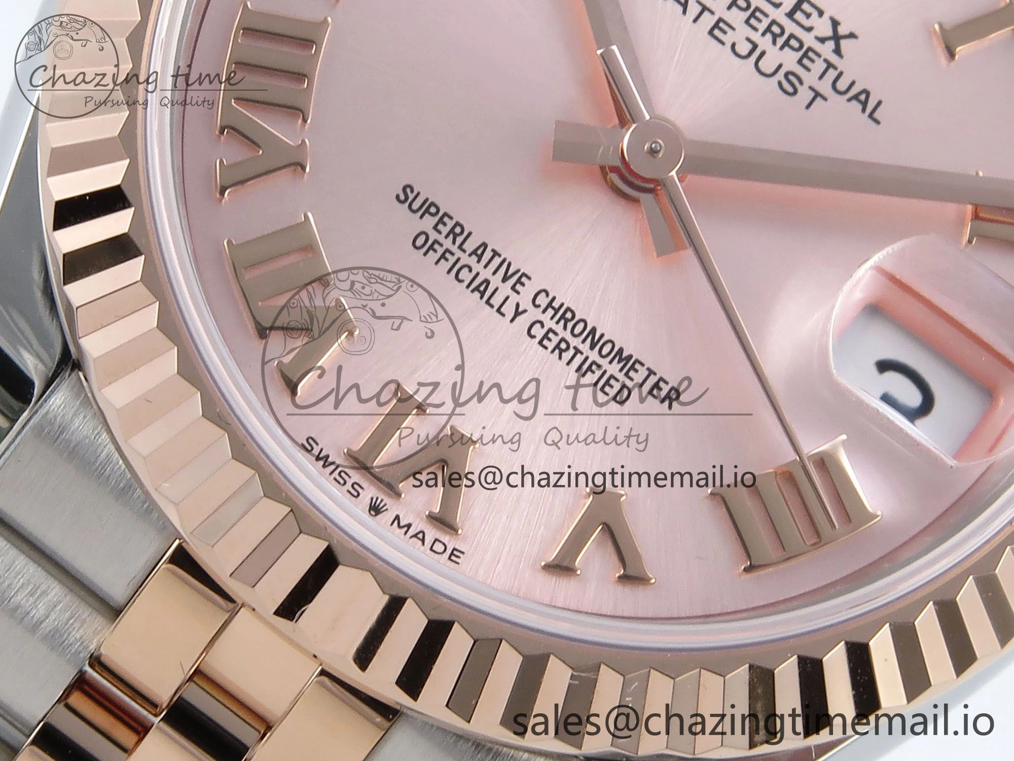 Flexible DateJust 31 278271 ARF 1:1 Best Edition 904L Steel RG Roman Dial on SS RG Jubilee Bracelet ETA 515