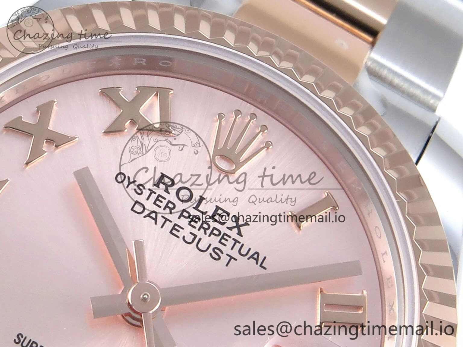 DateJust 31 278271 ARF 1:1 Best Edition 904L Steel RG Roman Dial on SS RG Oyster Bracelet ETA UrbanStyle 524