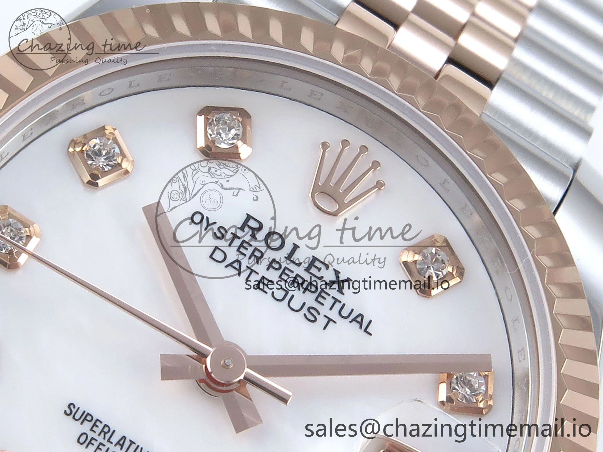 DateJust 31 278271 ARF 1:1 Best Edition 904L Steel White MOP Diamonds Dial on SS RG Jubilee Bracelet ETA EasyCare 517