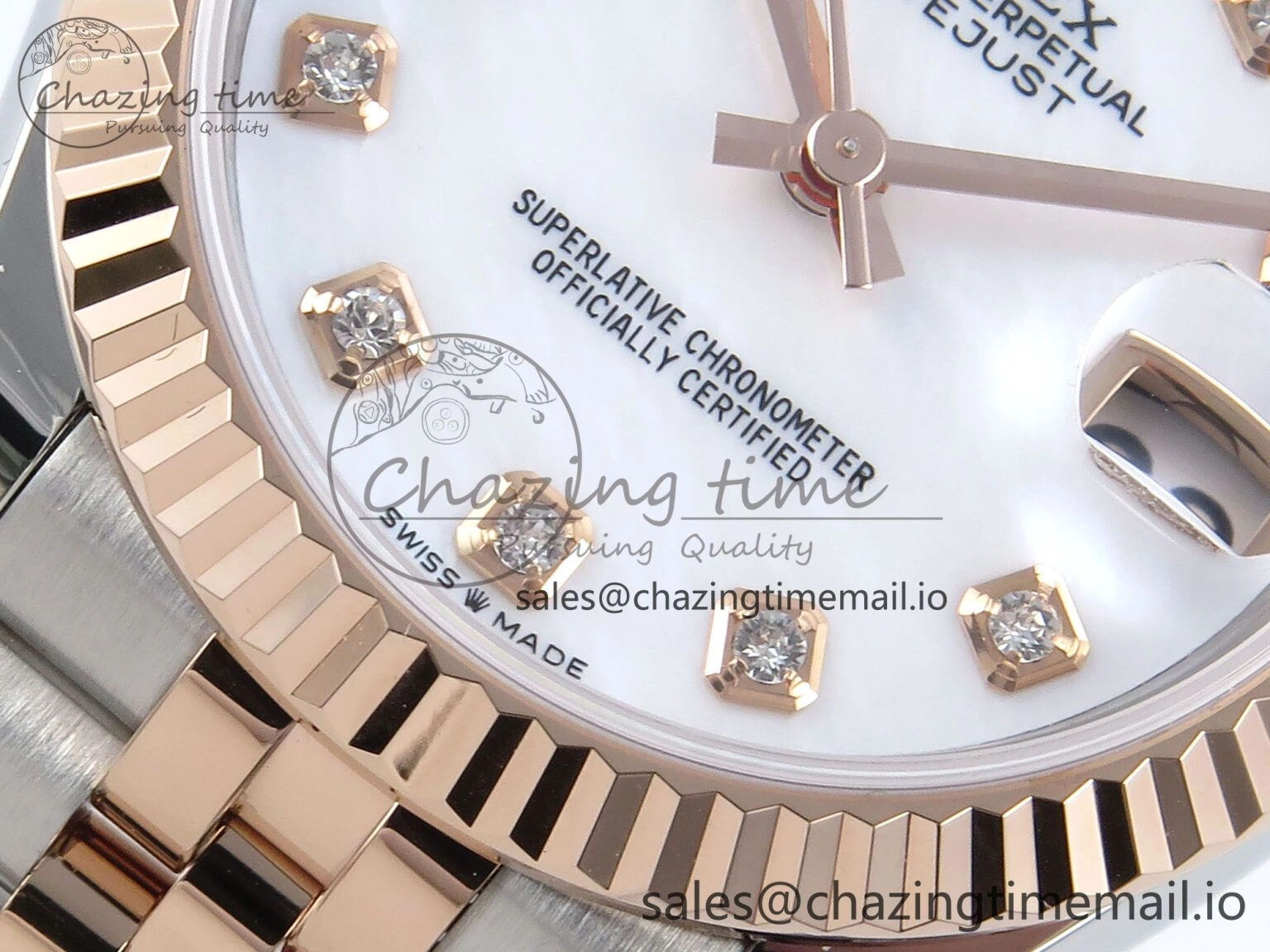 DateJust 31 278271 ARF 1:1 Best Edition 904L Steel White MOP Diamonds Dial on SS RG Jubilee Bracelet ETA EasyCare 517