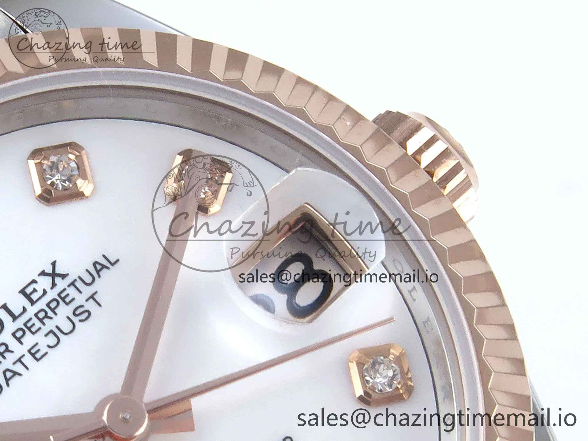 DateJust 31 278271 ARF 1:1 Best Edition 904L Steel White MOP Diamonds Dial on SS RG Jubilee Bracelet ETA EasyCare 517