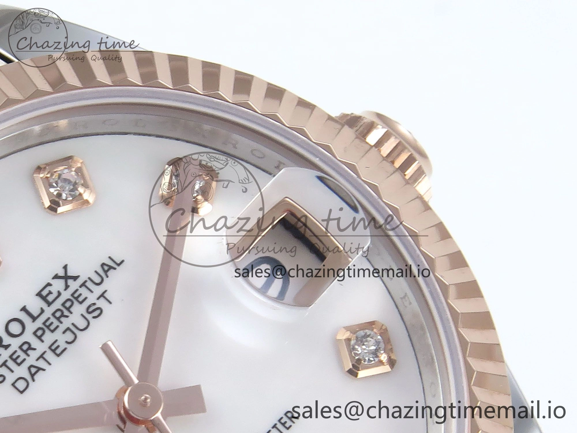 DateJust 31 278271 ARF 1:1 Best Edition 904L Steel White MOP Diamonds Dial on SS RG Oyster Bracelet ETA HighQuality 526