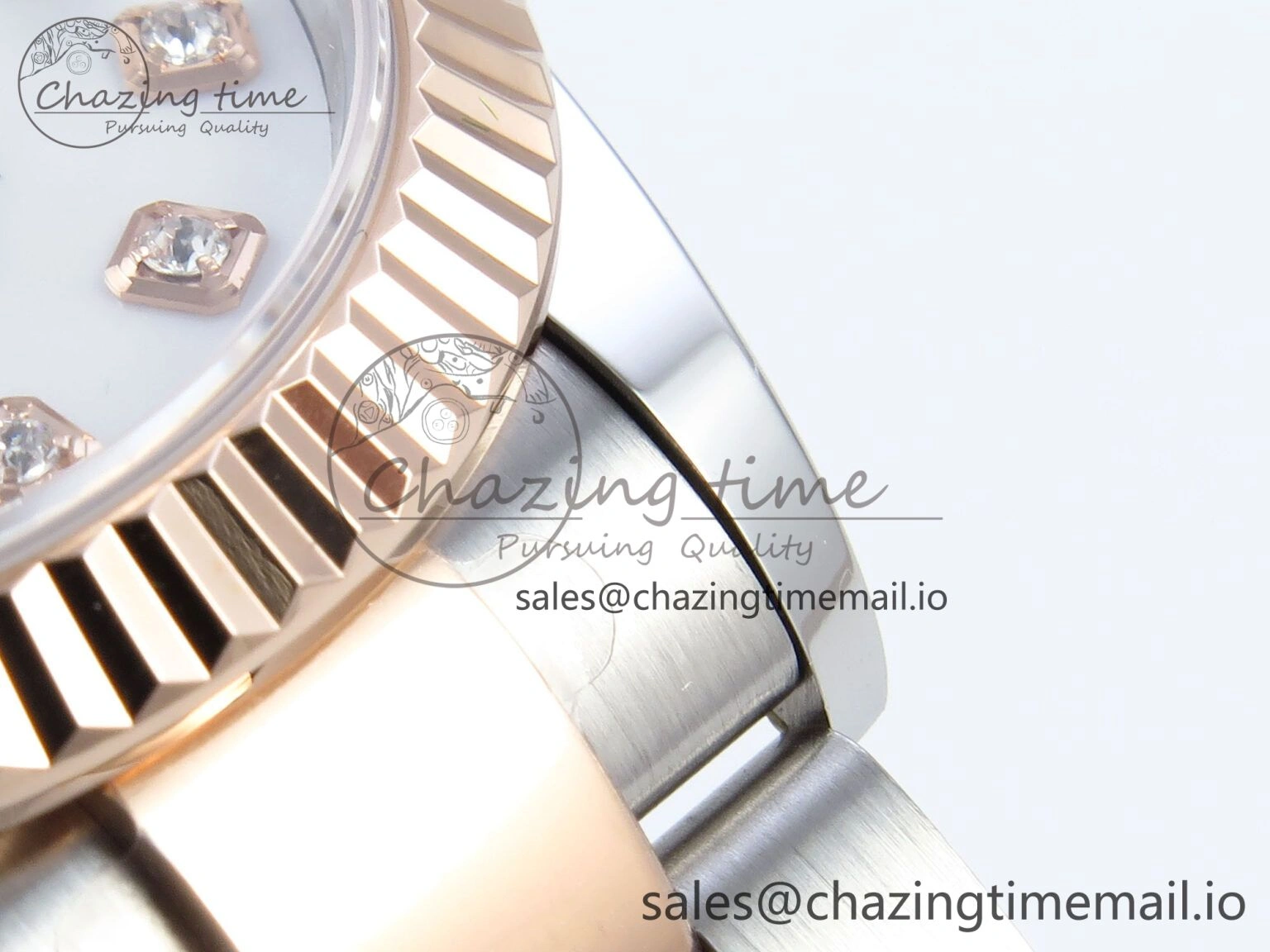 DateJust 31 278271 ARF 1:1 Best Edition 904L Steel White MOP Diamonds Dial on SS RG Oyster Bracelet ETA HighQuality 526
