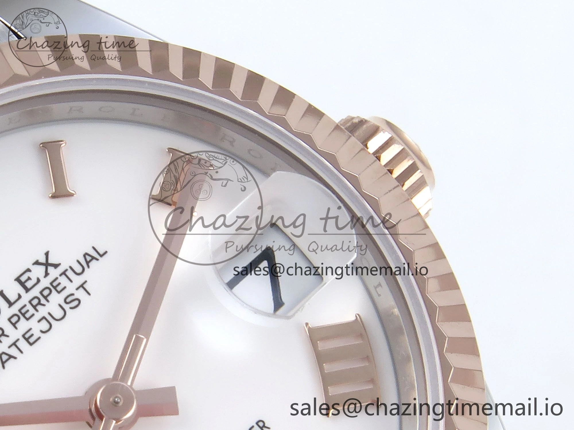 Breathable DateJust 31 278271 ARF 1:1 Best Edition 904L Steel White Roman Dial on SS RG Jubilee Bracelet ETA 512