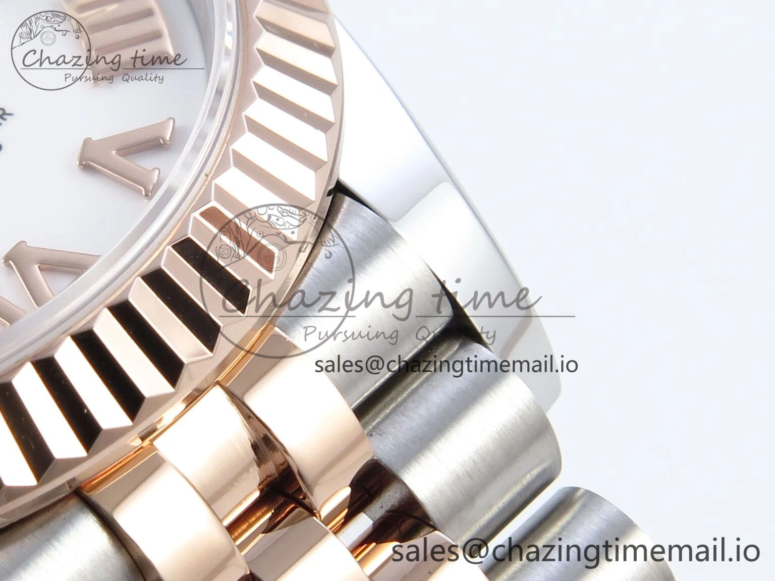 Breathable DateJust 31 278271 ARF 1:1 Best Edition 904L Steel White Roman Dial on SS RG Jubilee Bracelet ETA 512