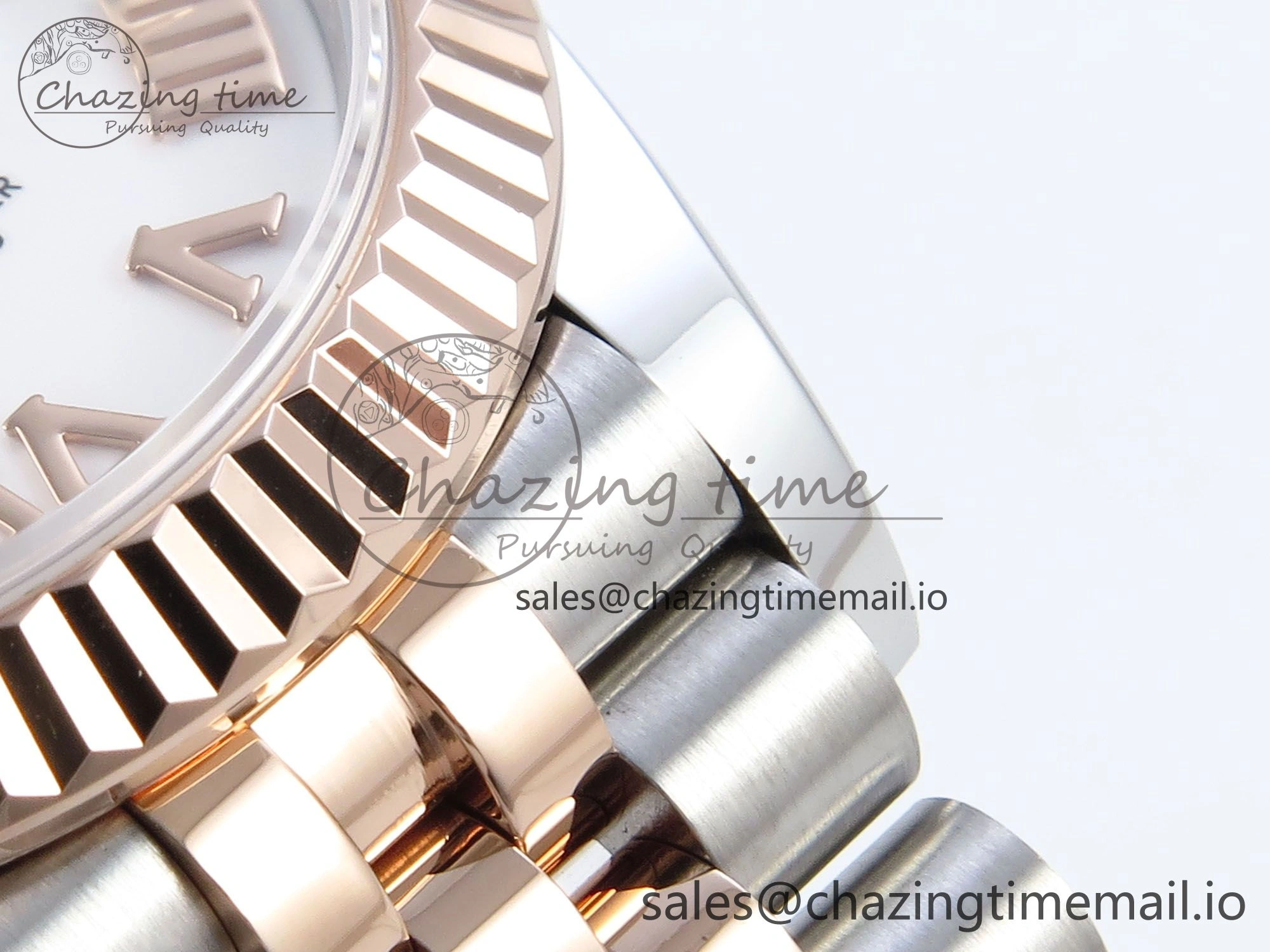 Breathable DateJust 31 278271 ARF 1:1 Best Edition 904L Steel White Roman Dial on SS RG Jubilee Bracelet ETA 512