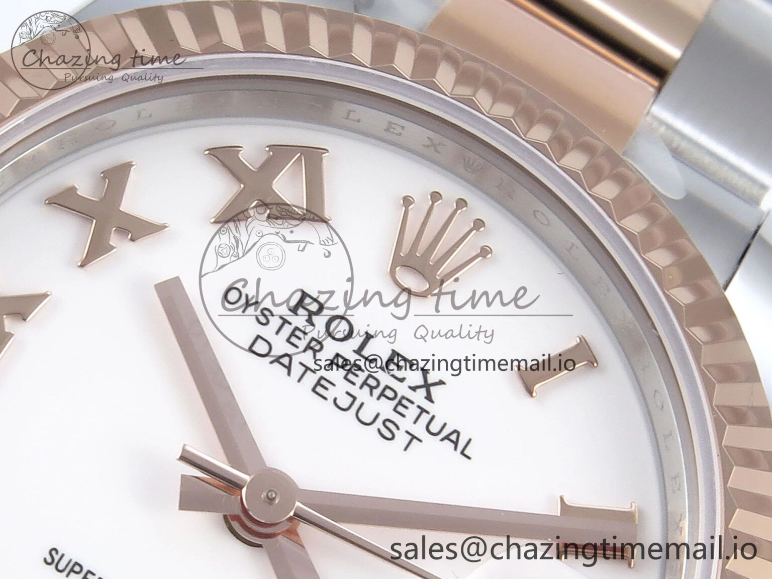 DateJust 31 278271 ARF 1:1 Best Edition 904L Steel White Roman Dial on SS RG Oyster Bracelet ETA Breathable 521