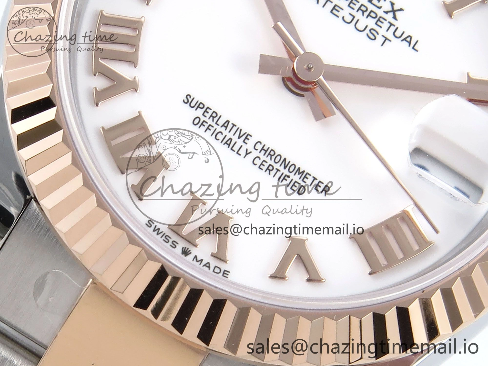DateJust 31 278271 ARF 1:1 Best Edition 904L Steel White Roman Dial on SS RG Oyster Bracelet ETA Breathable 521