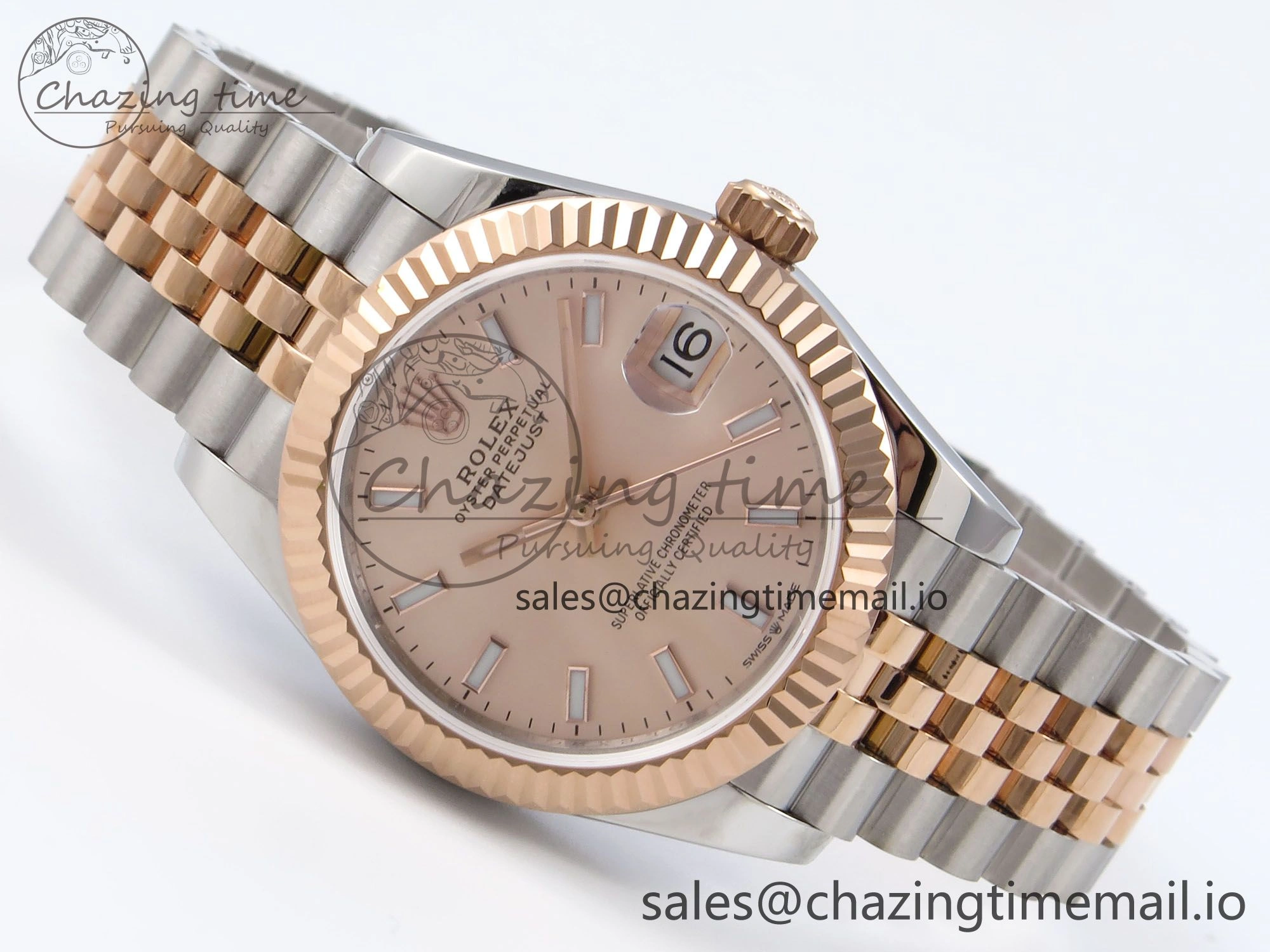 DateJust 31 278271 JARF 1:1 Best Edition 904L Steel RG Stick Dial on SS RG Jubilee Bracelet HZ RelaxedFit 865