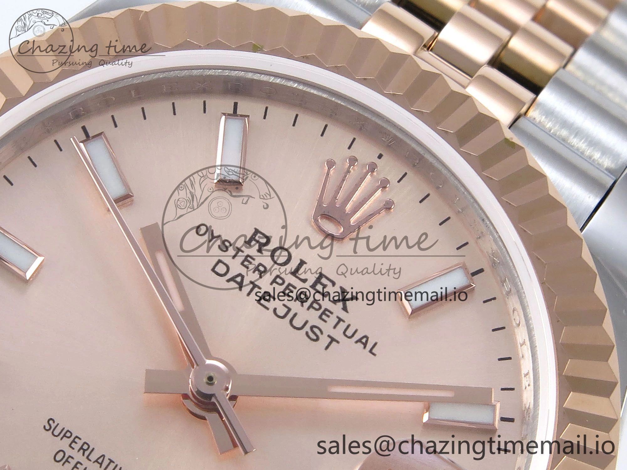 DateJust 31 278271 JARF 1:1 Best Edition 904L Steel RG Stick Dial on SS RG Jubilee Bracelet HZ RelaxedFit 865