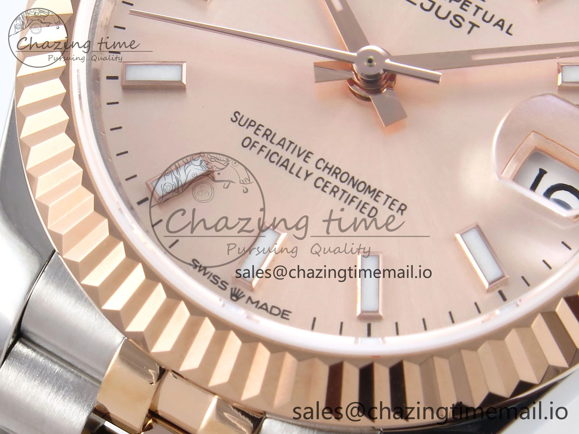 DateJust 31 278271 JARF 1:1 Best Edition 904L Steel RG Stick Dial on SS RG Jubilee Bracelet HZ RelaxedFit 865