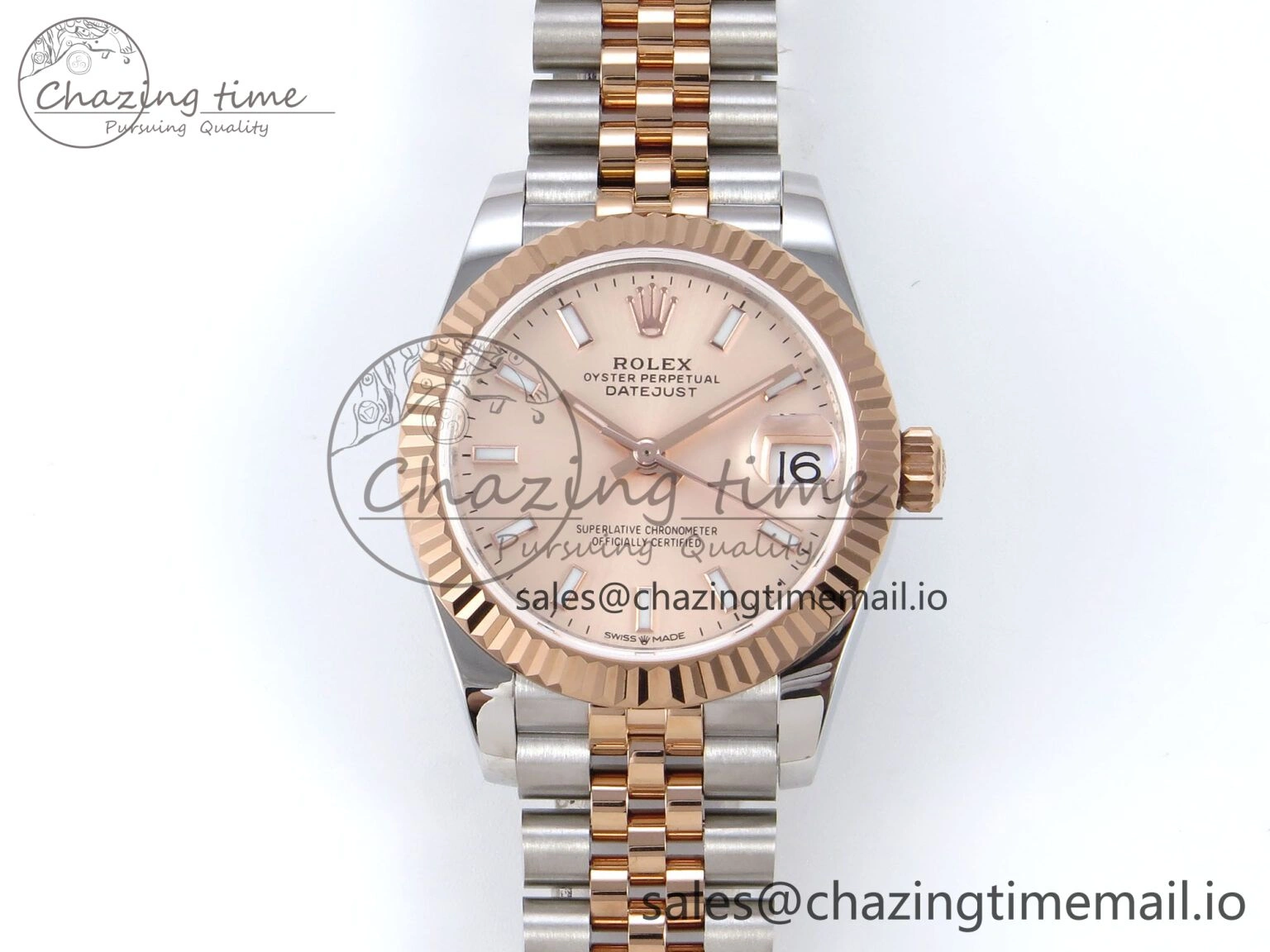 DateJust 31 278271 JARF 1:1 Best Edition 904L Steel RG Stick Dial on SS RG Jubilee Bracelet HZ RelaxedFit 865