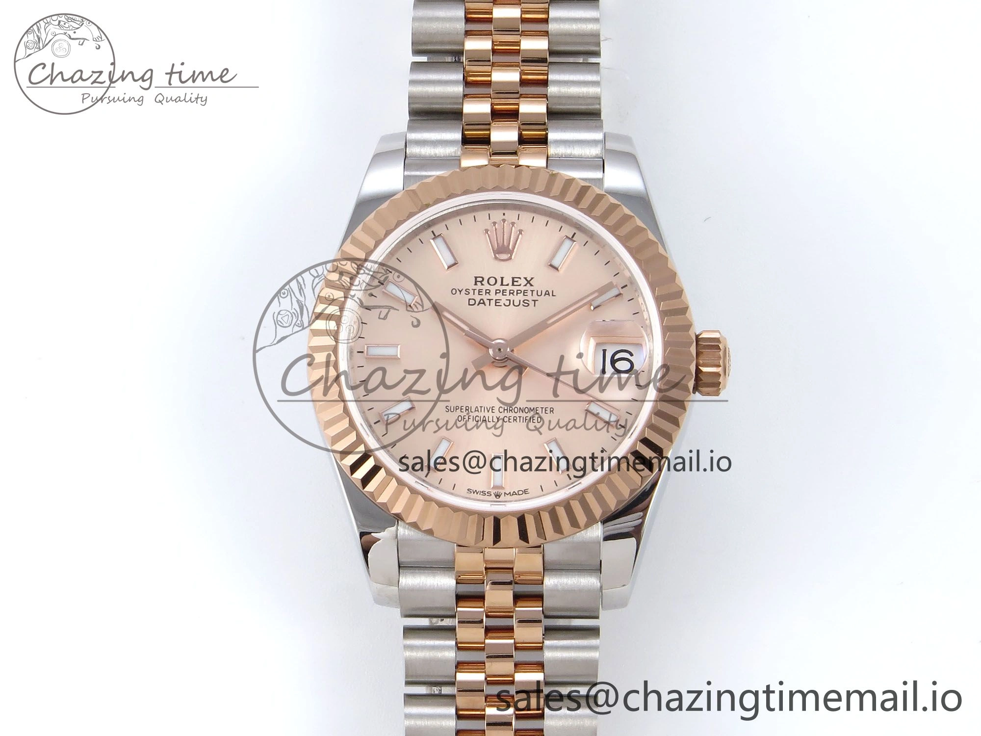 DateJust 31 278271 JARF 1:1 Best Edition 904L Steel RG Stick Dial on SS RG Jubilee Bracelet HZ RelaxedFit 865