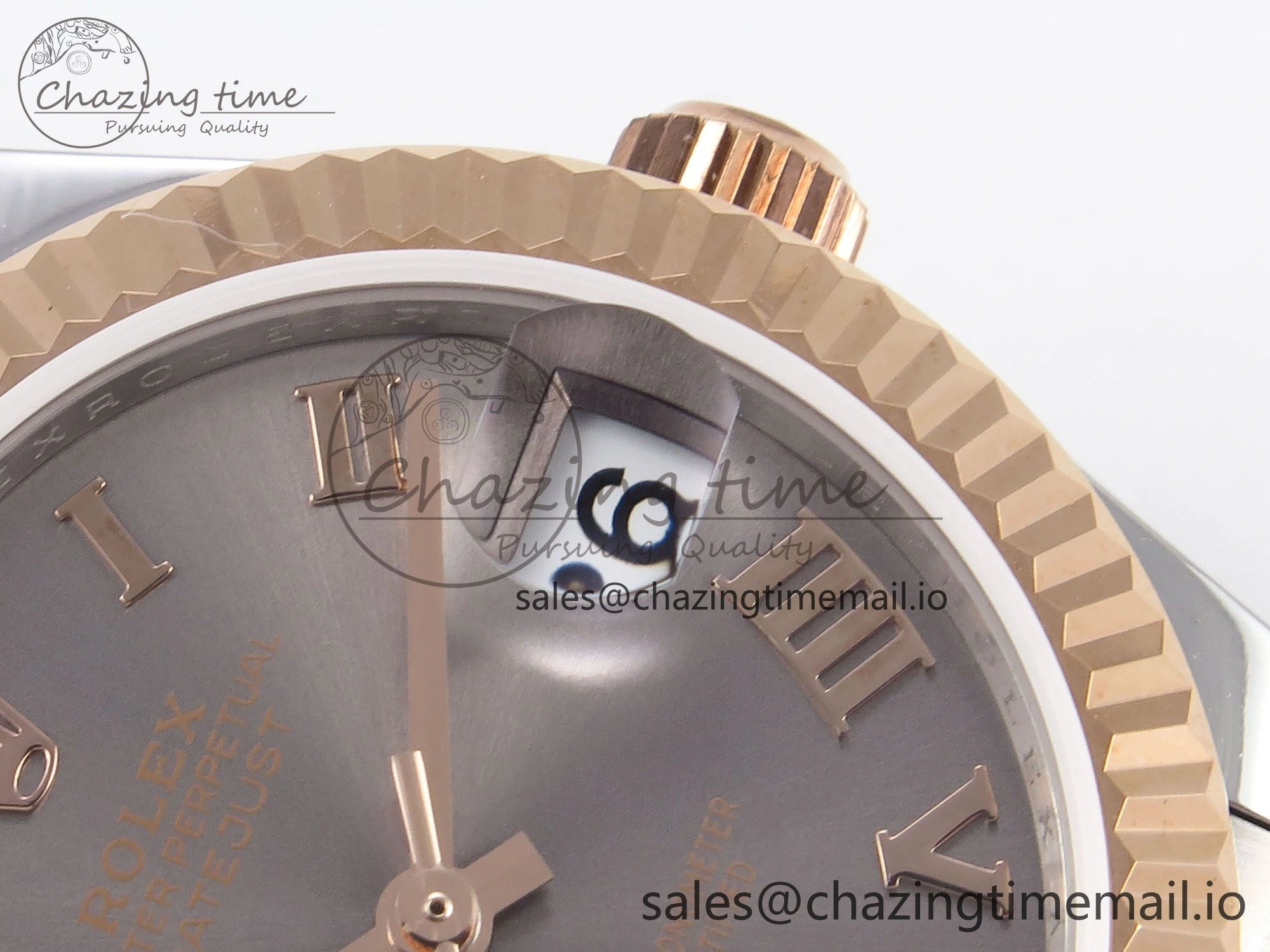 DateJust 31 278271 SS RG GMF 1:1 Best Edition 904L Steel Gray Roman Diamonds Dial on Jubilee Bracelet A HighQuality 1165