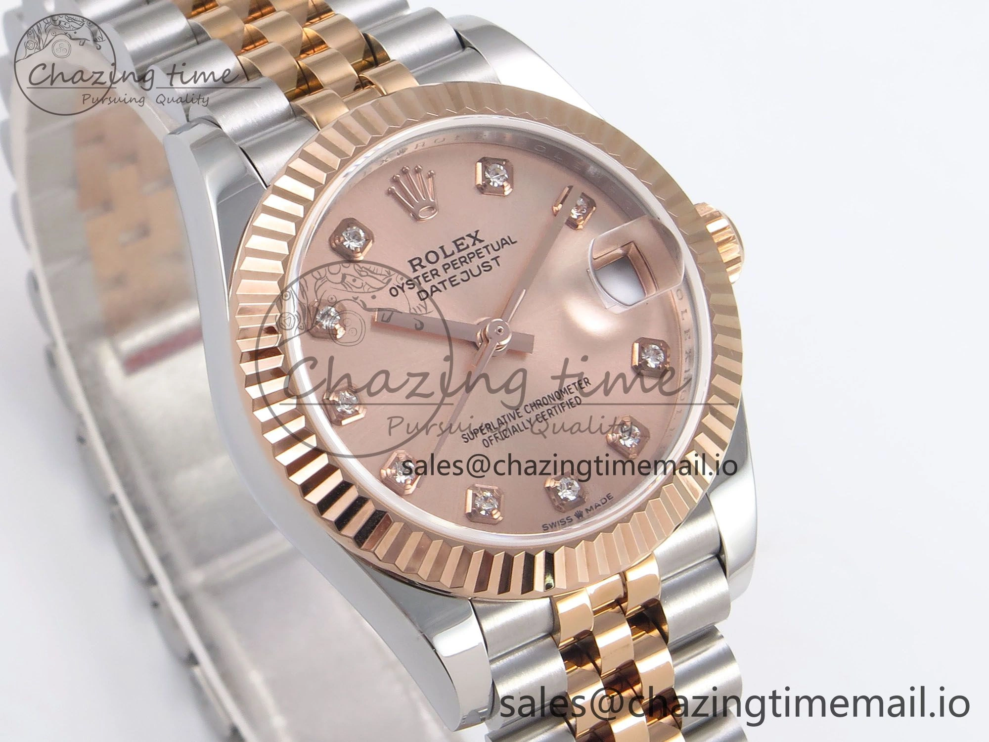 DateJust 31 278271 SS RG GMF 1:1 Best Edition 904L Steel RG Diamonds Dial on Jubilee Bracelet A TimelessDesign 1173