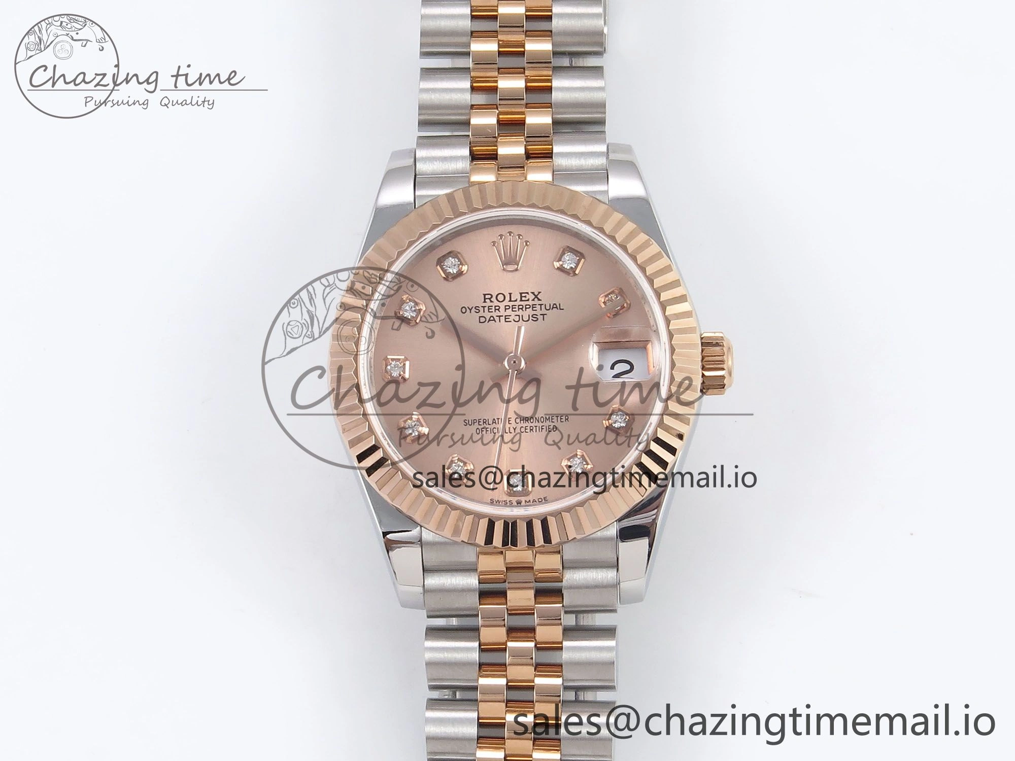 DateJust 31 278271 SS RG GMF 1:1 Best Edition 904L Steel RG Diamonds Dial on Jubilee Bracelet A TimelessDesign 1173