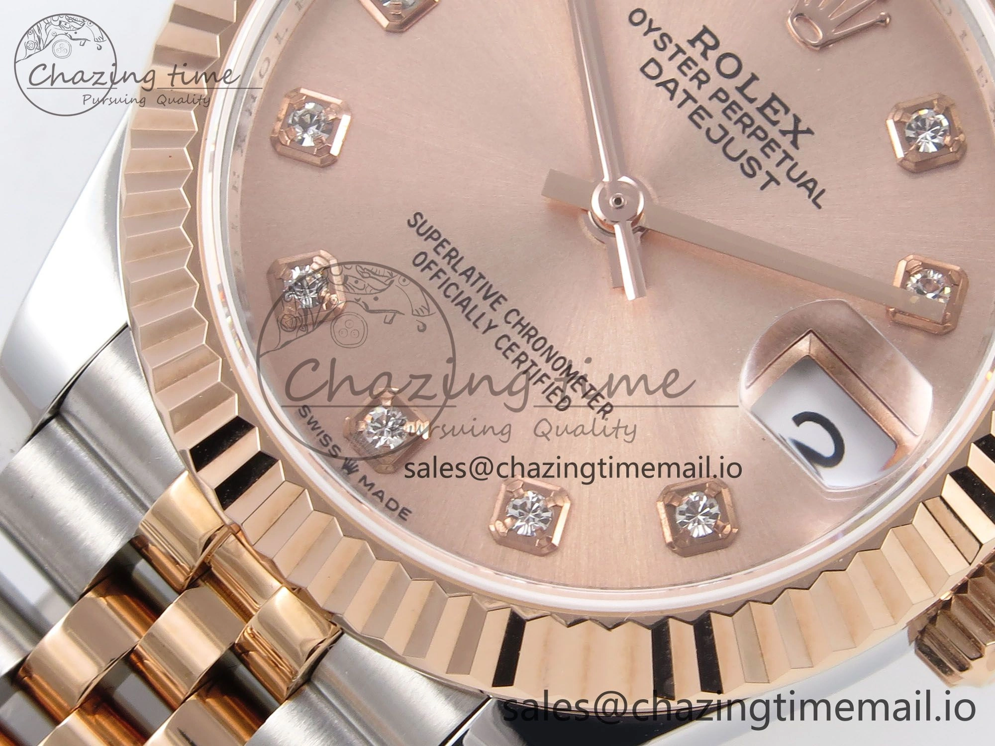 DateJust 31 278271 SS RG GMF 1:1 Best Edition 904L Steel RG Diamonds Dial on Jubilee Bracelet A TimelessDesign 1173