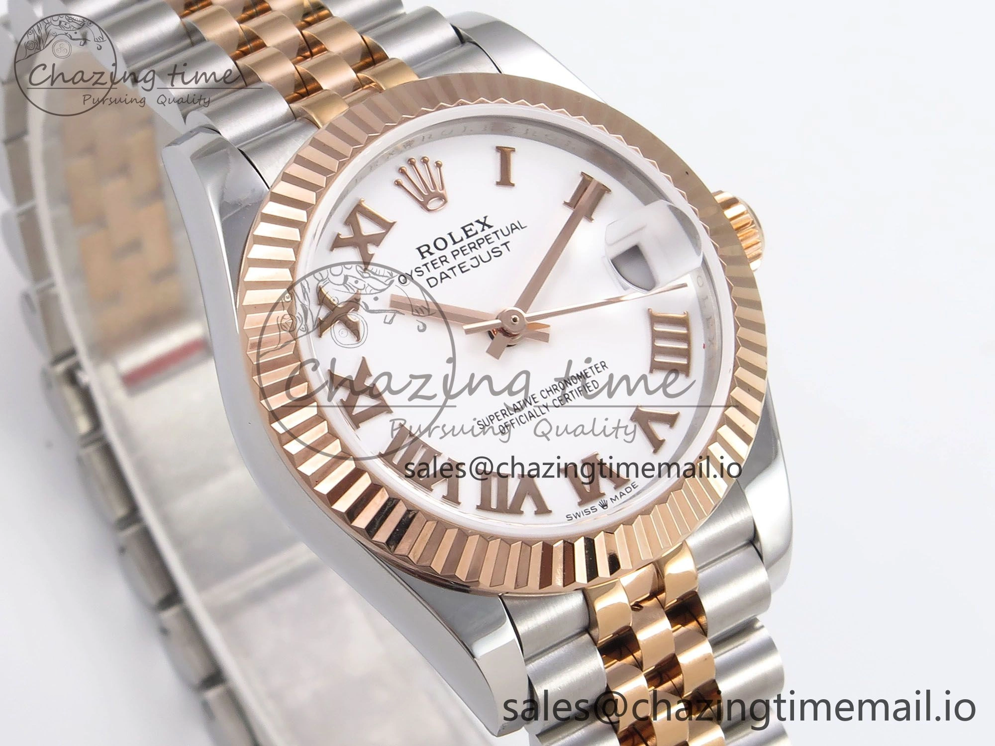 DateJust 31 278271 SS RG GMF 1:1 Best Edition 904L Steel RG Roman Dial on Jubilee Bracelet A Lightweight 1170