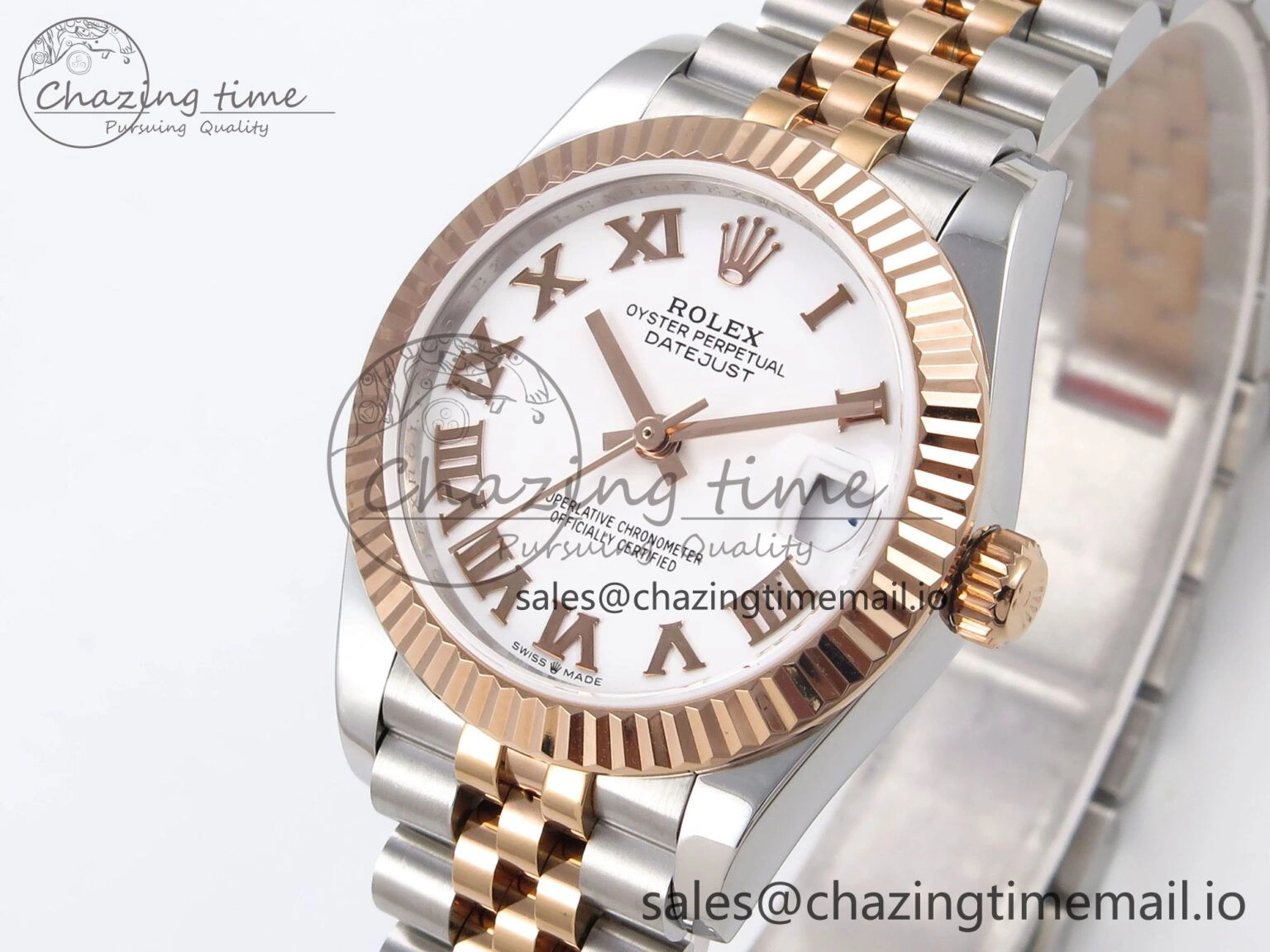 DateJust 31 278271 SS RG GMF 1:1 Best Edition 904L Steel RG Roman Dial on Jubilee Bracelet A Lightweight 1170