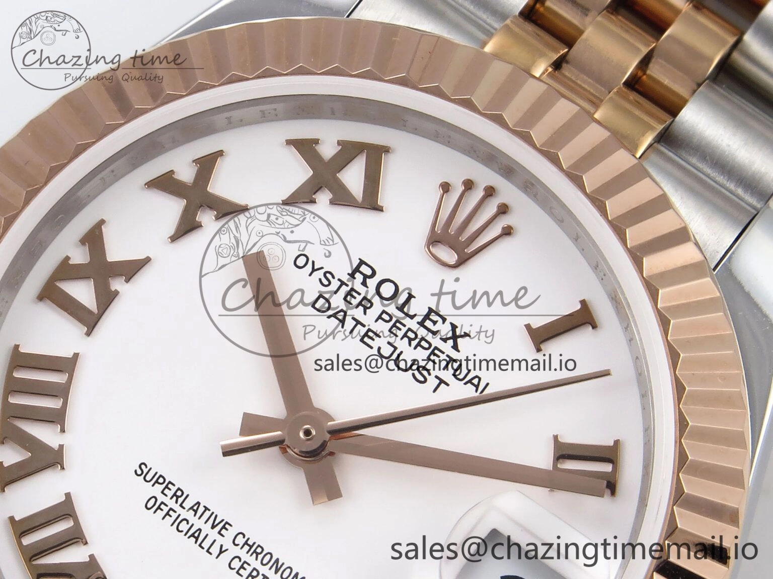 DateJust 31 278271 SS RG GMF 1:1 Best Edition 904L Steel RG Roman Dial on Jubilee Bracelet A Lightweight 1170