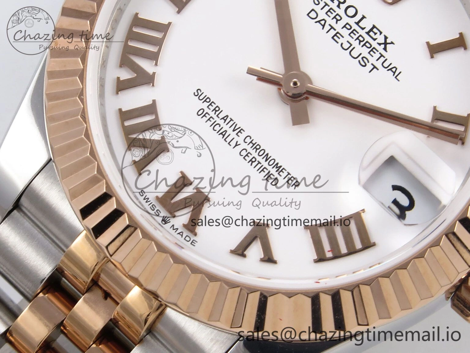DateJust 31 278271 SS RG GMF 1:1 Best Edition 904L Steel RG Roman Dial on Jubilee Bracelet A Lightweight 1170