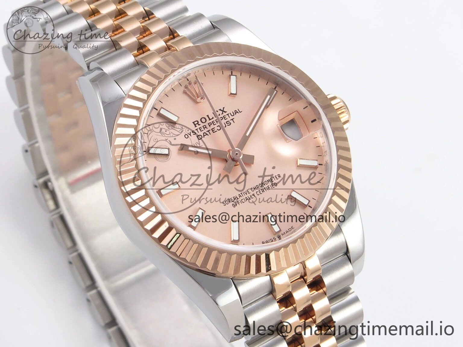 DateJust 31 278271 SS RG GMF 1:1 Best Edition 904L Steel RG Stick Dial on Jubilee Bracelet A Supportive 1169