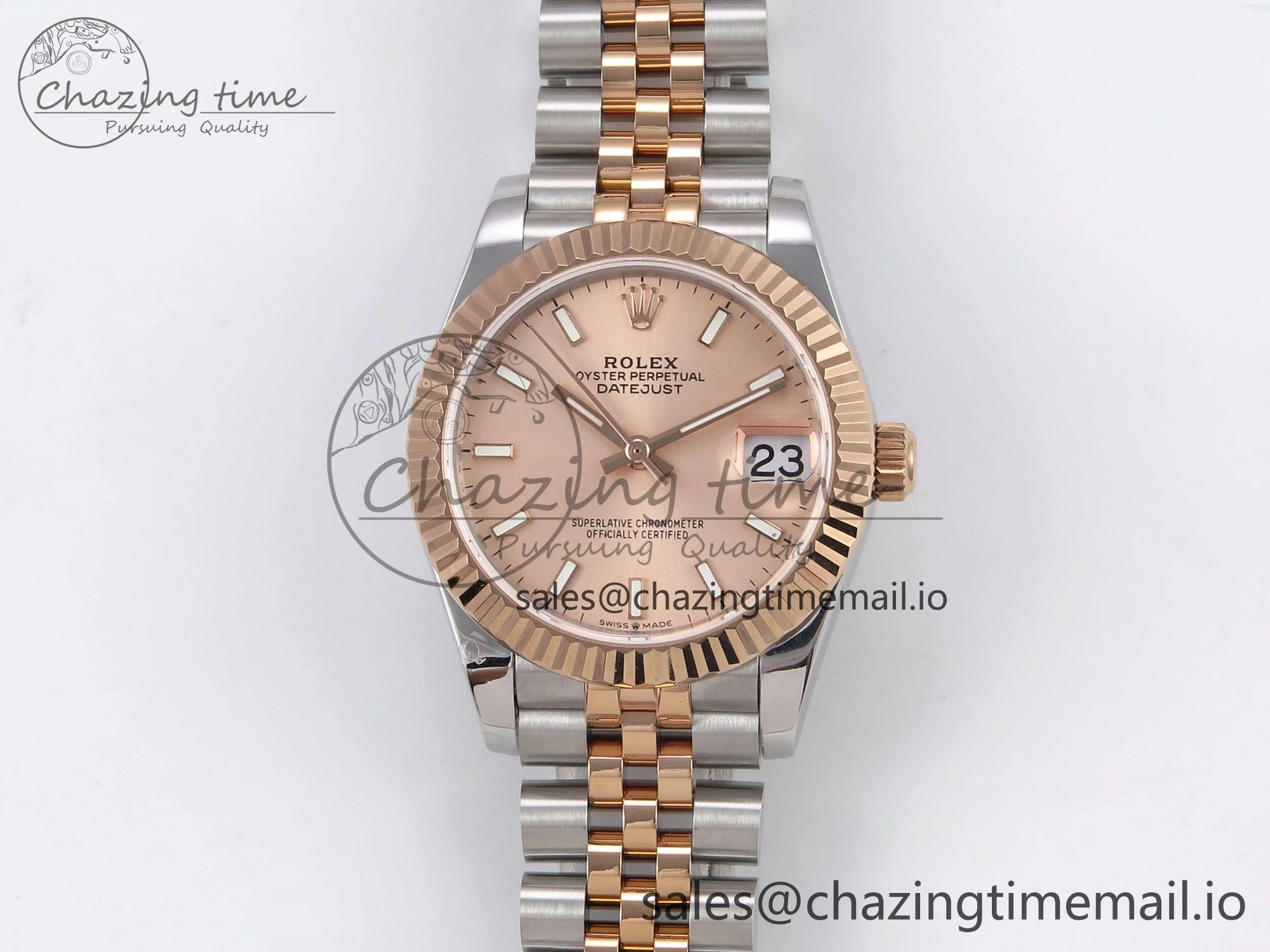 DateJust 31 278271 SS RG GMF 1:1 Best Edition 904L Steel RG Stick Dial on Jubilee Bracelet A Supportive 1169