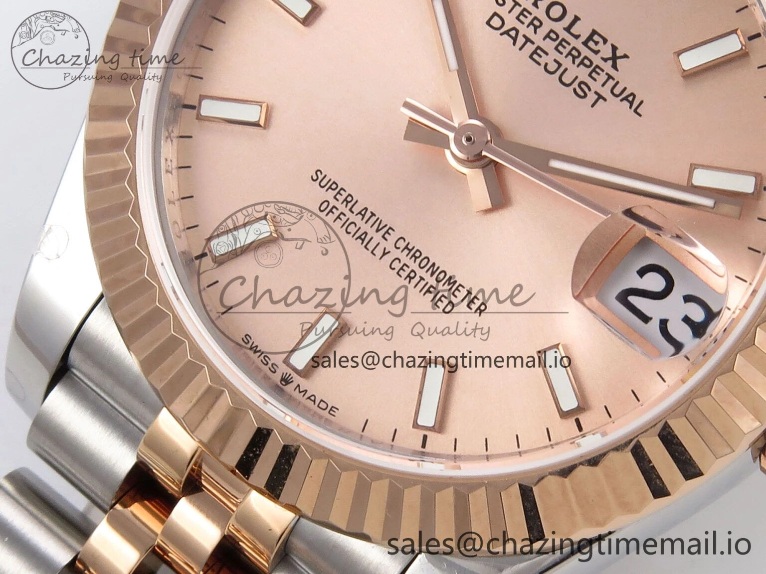 DateJust 31 278271 SS RG GMF 1:1 Best Edition 904L Steel RG Stick Dial on Jubilee Bracelet A Supportive 1169