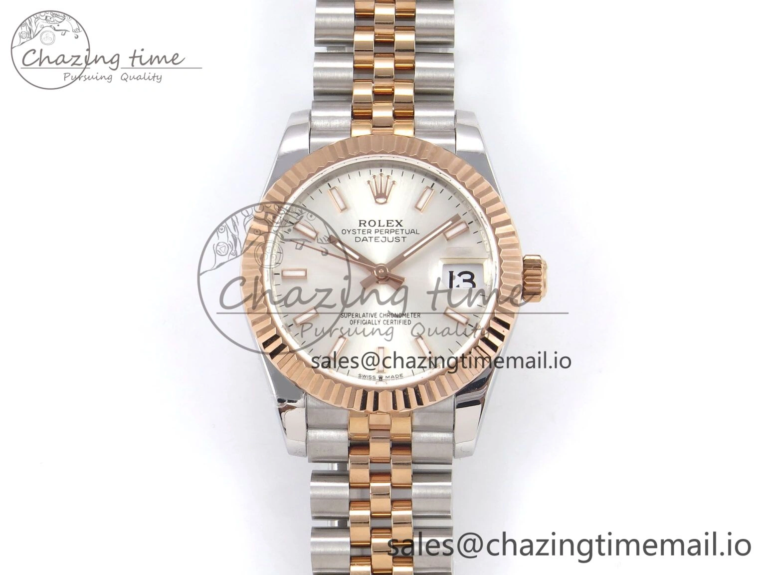 WrinkleFree DateJust 31 278271 SS RG GMF 1:1 Best Edition 904L Steel Silver Stick Dial on Jubilee Bracelet A 1167