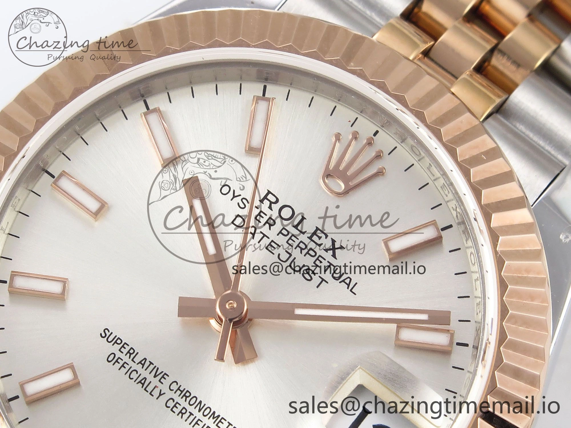 WrinkleFree DateJust 31 278271 SS RG GMF 1:1 Best Edition 904L Steel Silver Stick Dial on Jubilee Bracelet A 1167