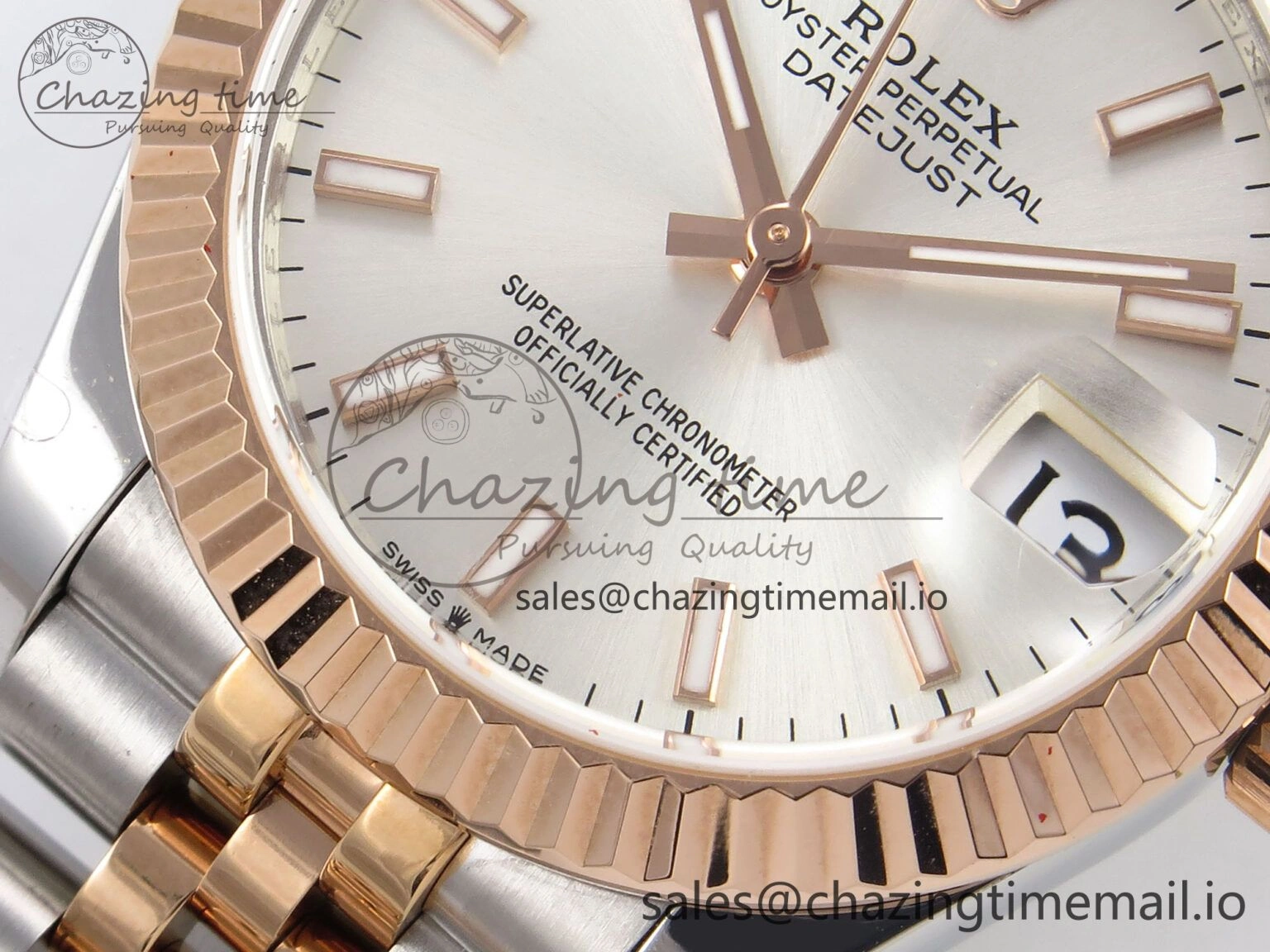 WrinkleFree DateJust 31 278271 SS RG GMF 1:1 Best Edition 904L Steel Silver Stick Dial on Jubilee Bracelet A 1167