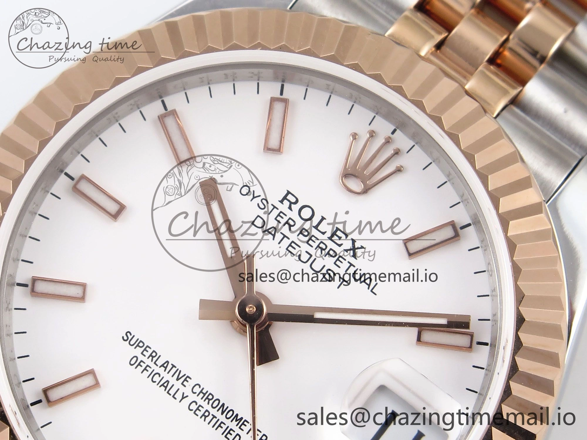 DateJust 31 278271 SS RG GMF 1:1 Best Edition 904L Steel White Stick Dial on Jubilee Bracelet A Packable 1168