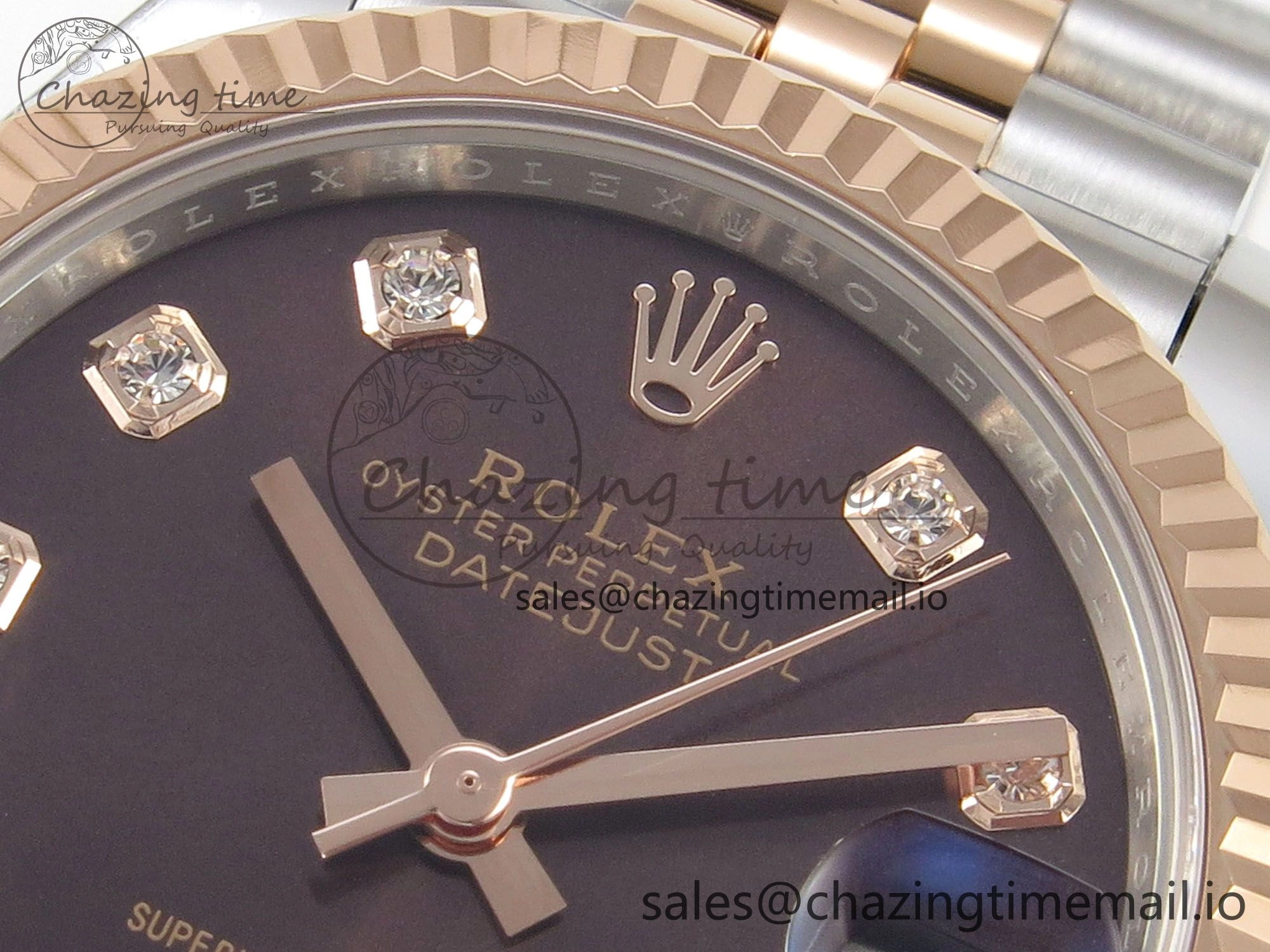 DateJust 31 278271 THBF 1:1 Best Edition 904L Steel Brown Diamonds Dial on SS RG Jubilee Bracelet HZ Cal. Functional 25