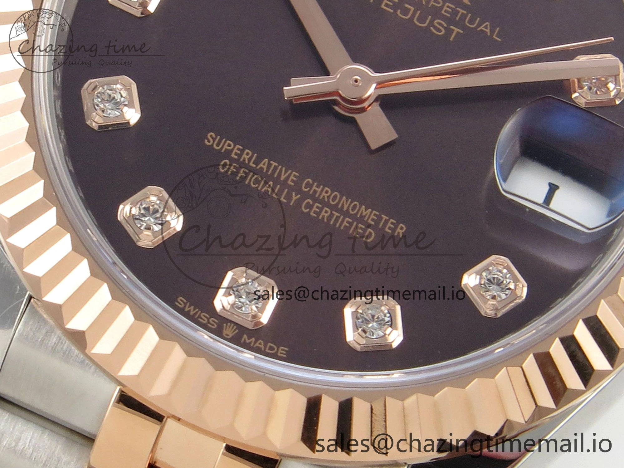 DateJust 31 278271 THBF 1:1 Best Edition 904L Steel Brown Diamonds Dial on SS RG Jubilee Bracelet HZ Cal. Functional 25