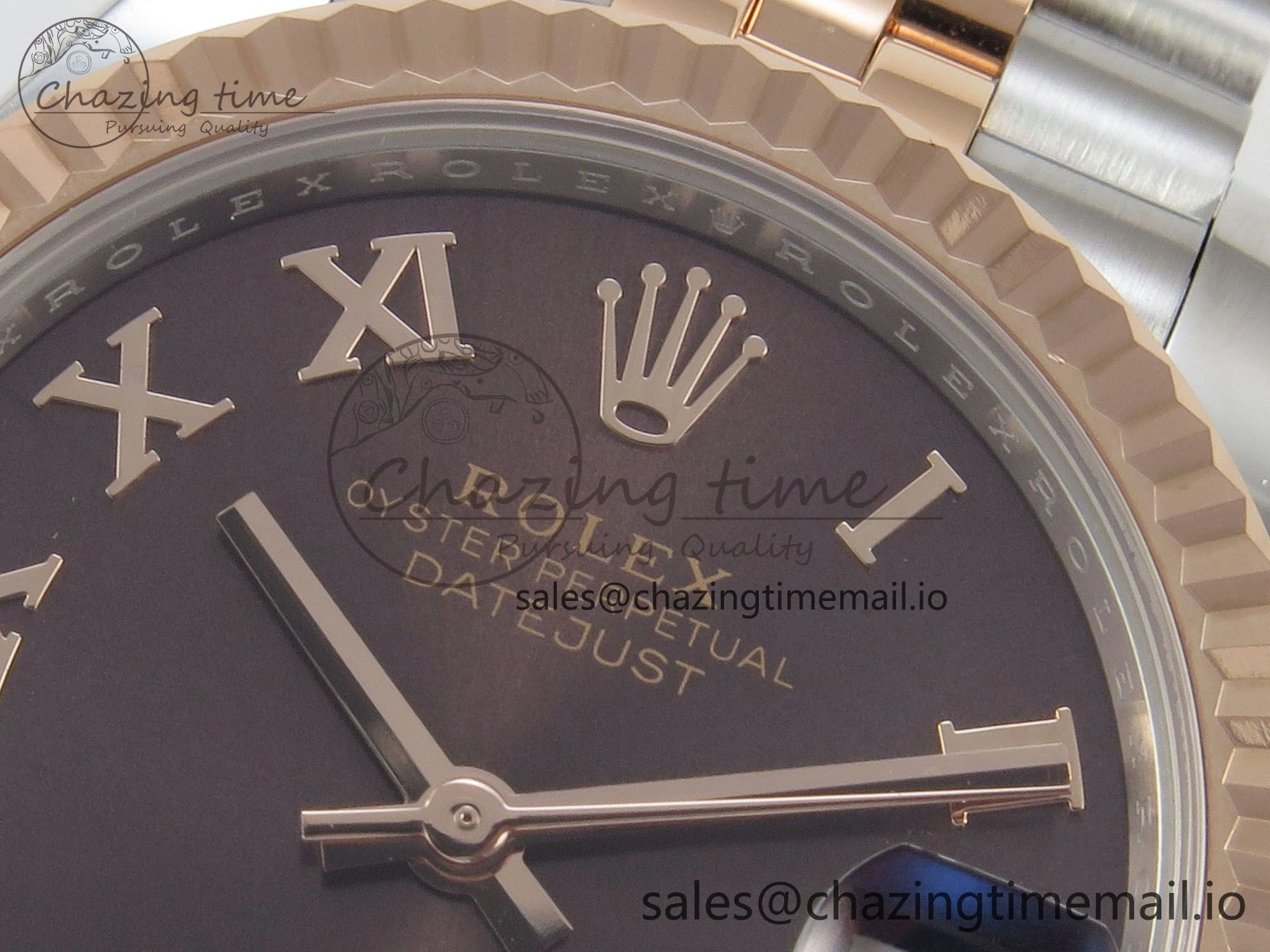 DateJust 31 278271 THBF 1:1 Best Edition 904L Steel Brown Roman Diamonds Dial on SS RG Jubilee Bracelet HZ Cal. MultiPurpose 34