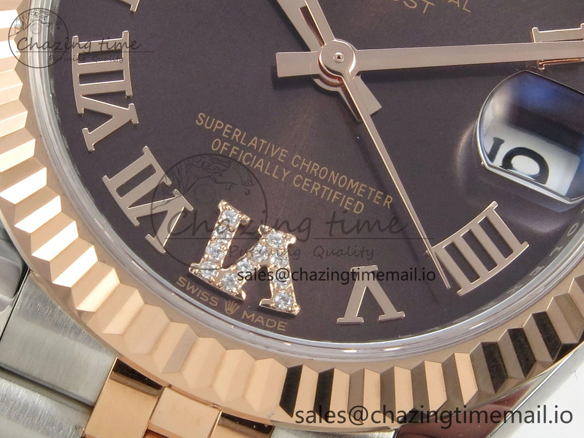 DateJust 31 278271 THBF 1:1 Best Edition 904L Steel Brown Roman Diamonds Dial on SS RG Jubilee Bracelet HZ Cal. MultiPurpose 34