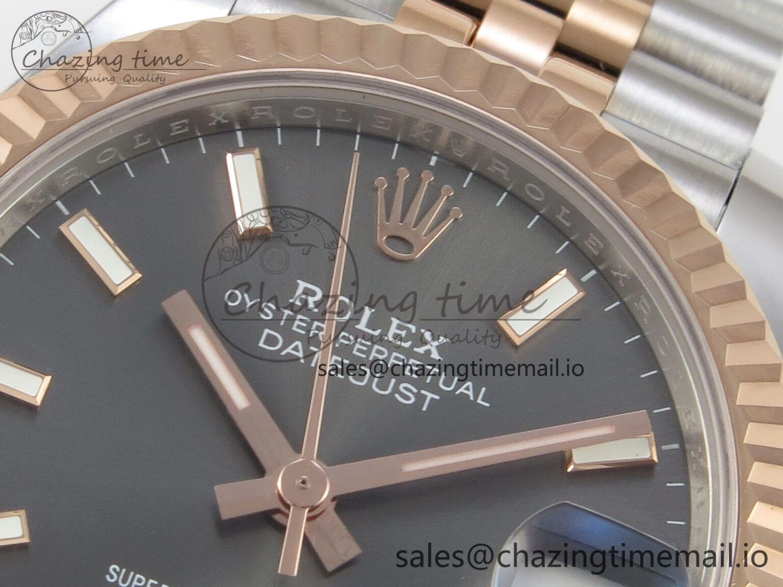 Bold DateJust 31 278271 THBF 1:1 Best Edition 904L Steel Gray Diamonds Dial Stick Marker on SS RG Jubilee Bracelet HZ Cal. 29