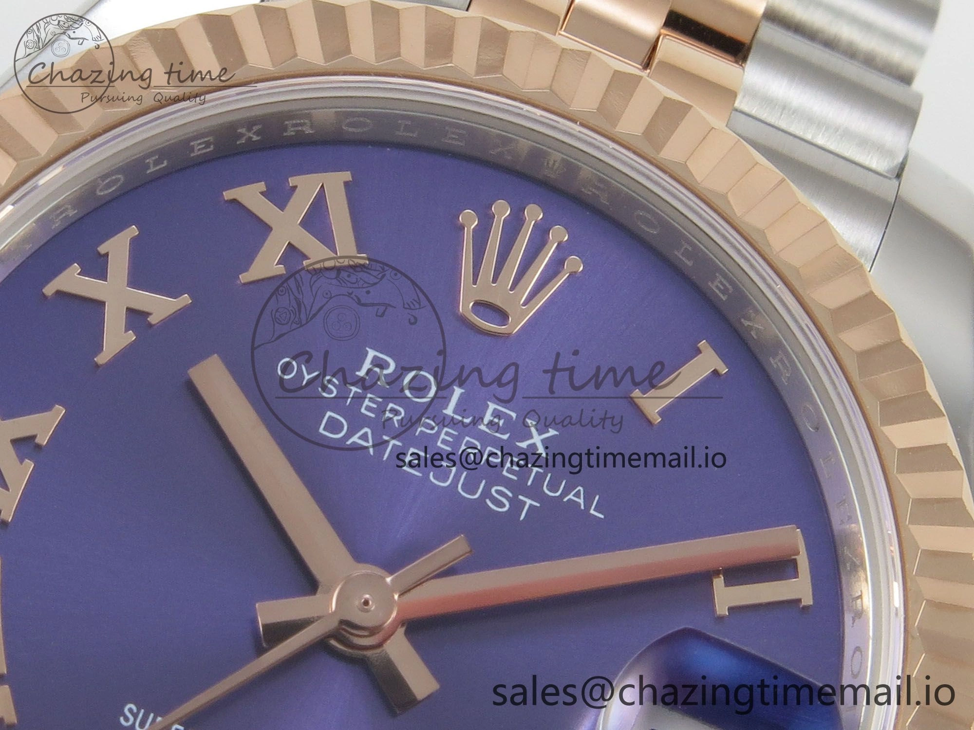 SoftTouch DateJust 31 278271 THBF 1:1 Best Edition 904L Steel Purple Roman Diamonds Dial on SS RG Jubilee Bracelet HZ Cal. 41
