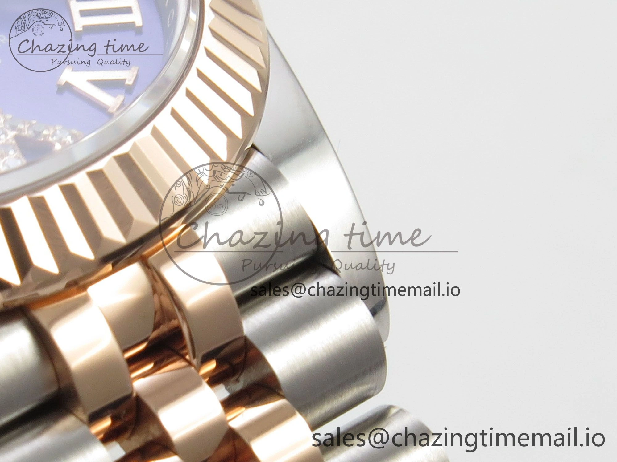 SoftTouch DateJust 31 278271 THBF 1:1 Best Edition 904L Steel Purple Roman Diamonds Dial on SS RG Jubilee Bracelet HZ Cal. 41