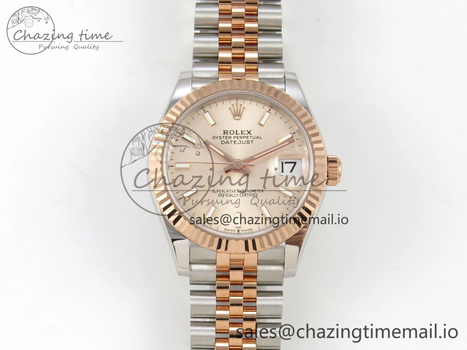 DateJust 31 278271 THBF 1:1 Best Edition 904L Steel RG Diamonds Dial Stick Marker on SS RG Jubilee Bracelet HZ Cal. GoAnywhere 28