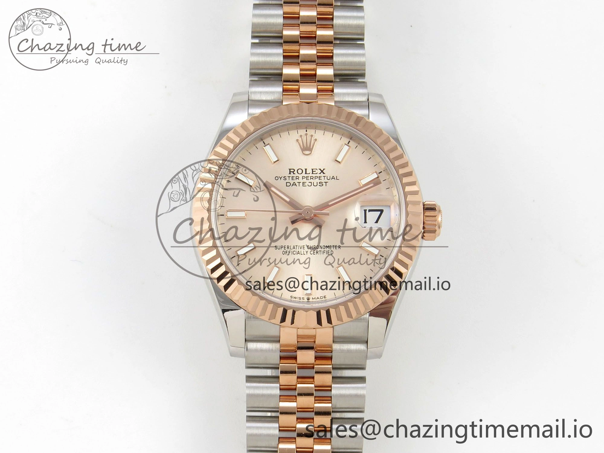 DateJust 31 278271 THBF 1:1 Best Edition 904L Steel RG Diamonds Dial Stick Marker on SS RG Jubilee Bracelet HZ Cal. GoAnywhere 28