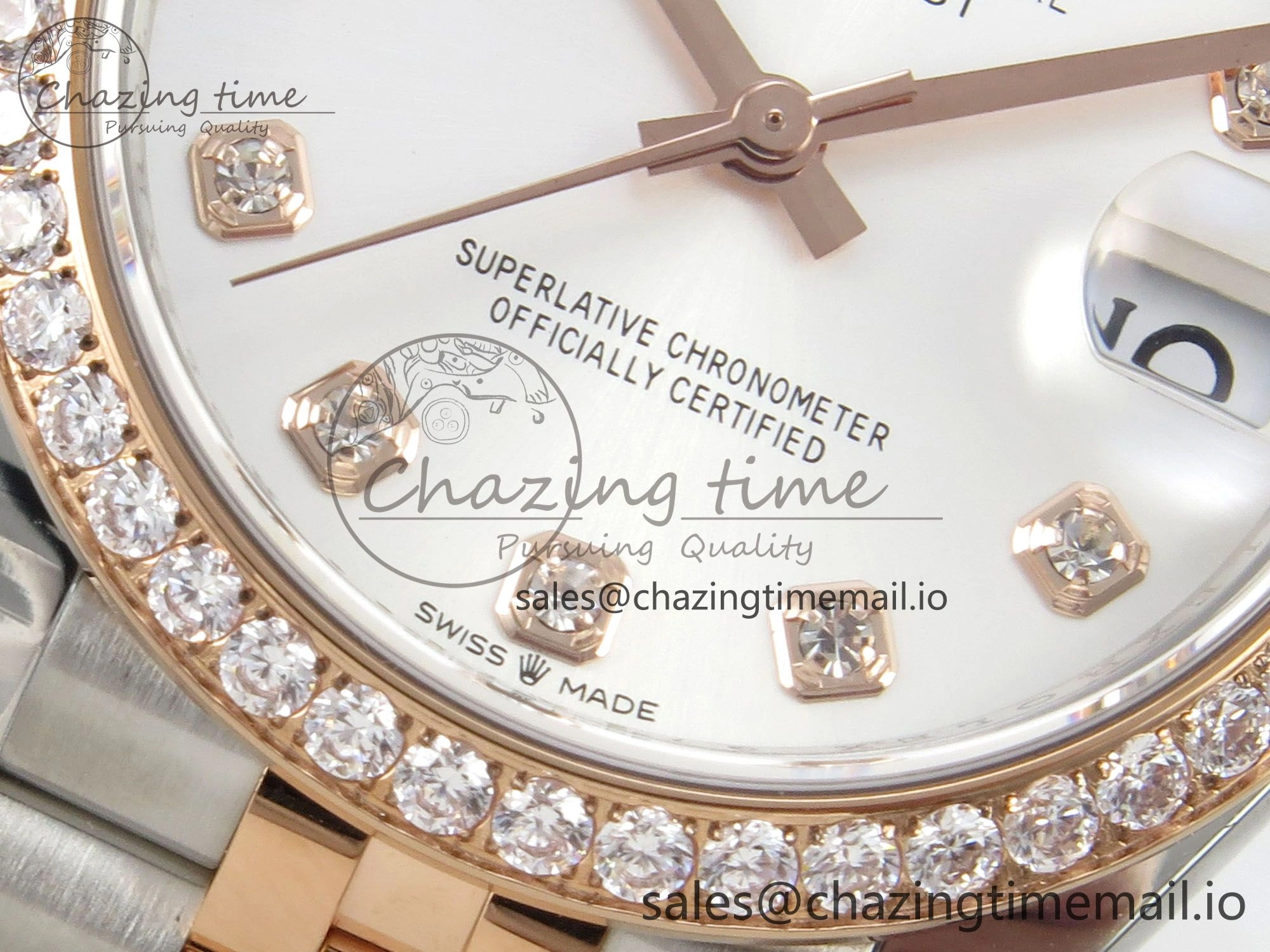 DateJust 31 278271 THBF 1:1 Best Edition 904L Steel White Diamonds Dial Diamonds Bezel on SS RG Jubilee Bracelet HZ Cal. Supportive 36