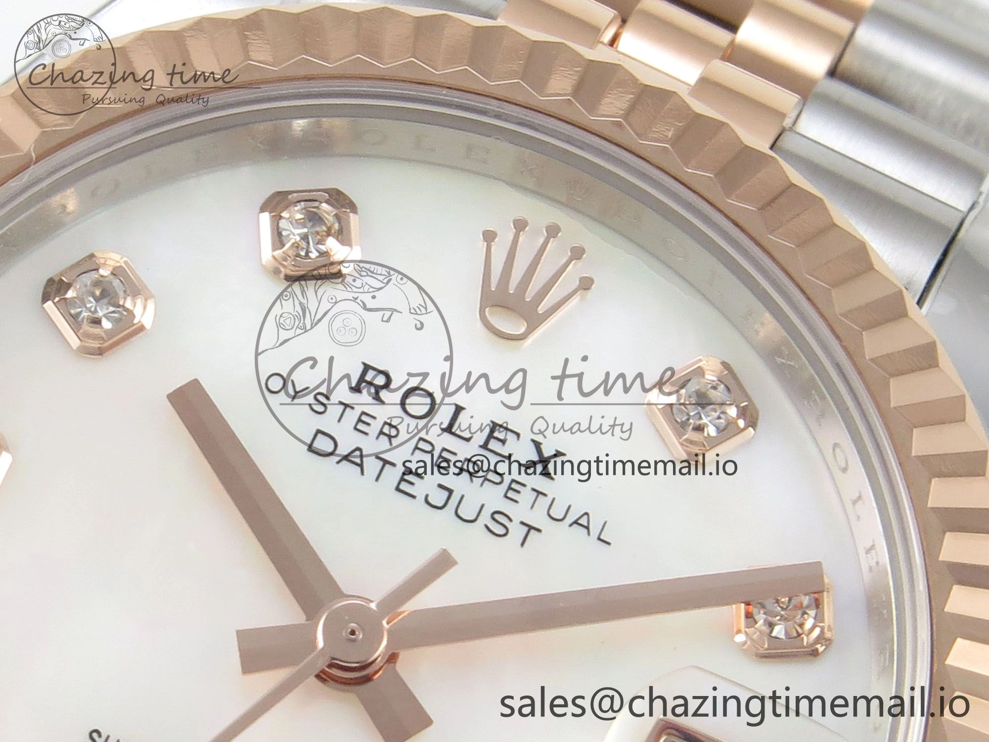 Chic DateJust 31 278271 THBF 1:1 Best Edition 904L Steel White Diamonds Dial on SS RG Jubilee Bracelet HZ Cal. 24