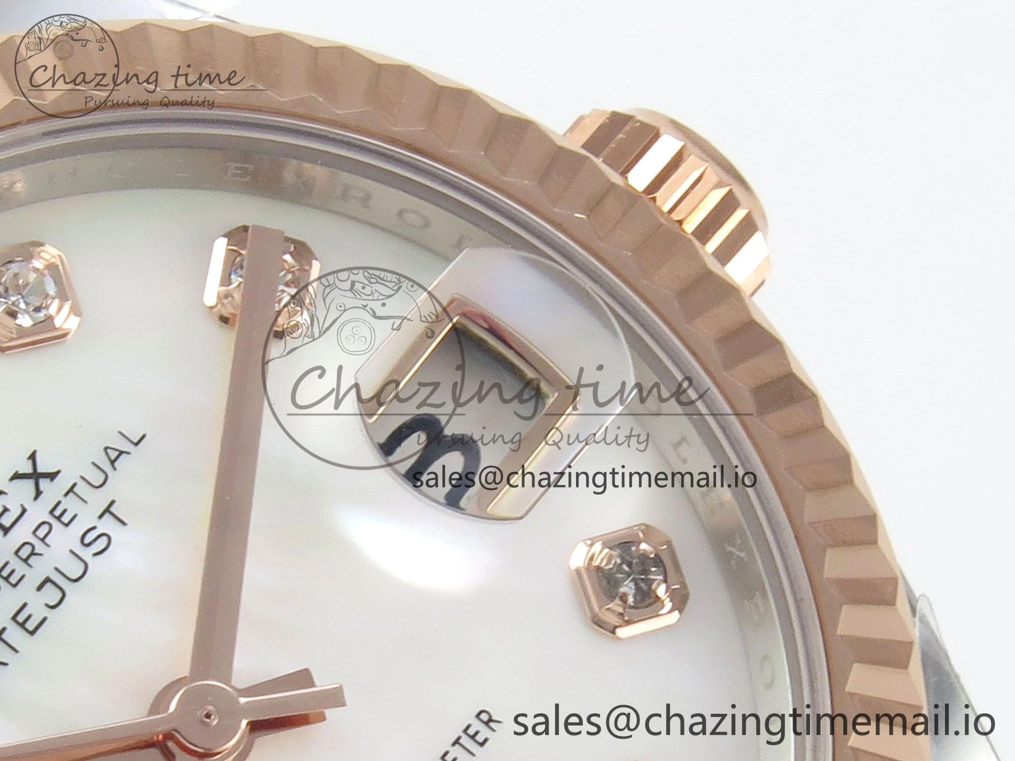 Chic DateJust 31 278271 THBF 1:1 Best Edition 904L Steel White Diamonds Dial on SS RG Jubilee Bracelet HZ Cal. 24