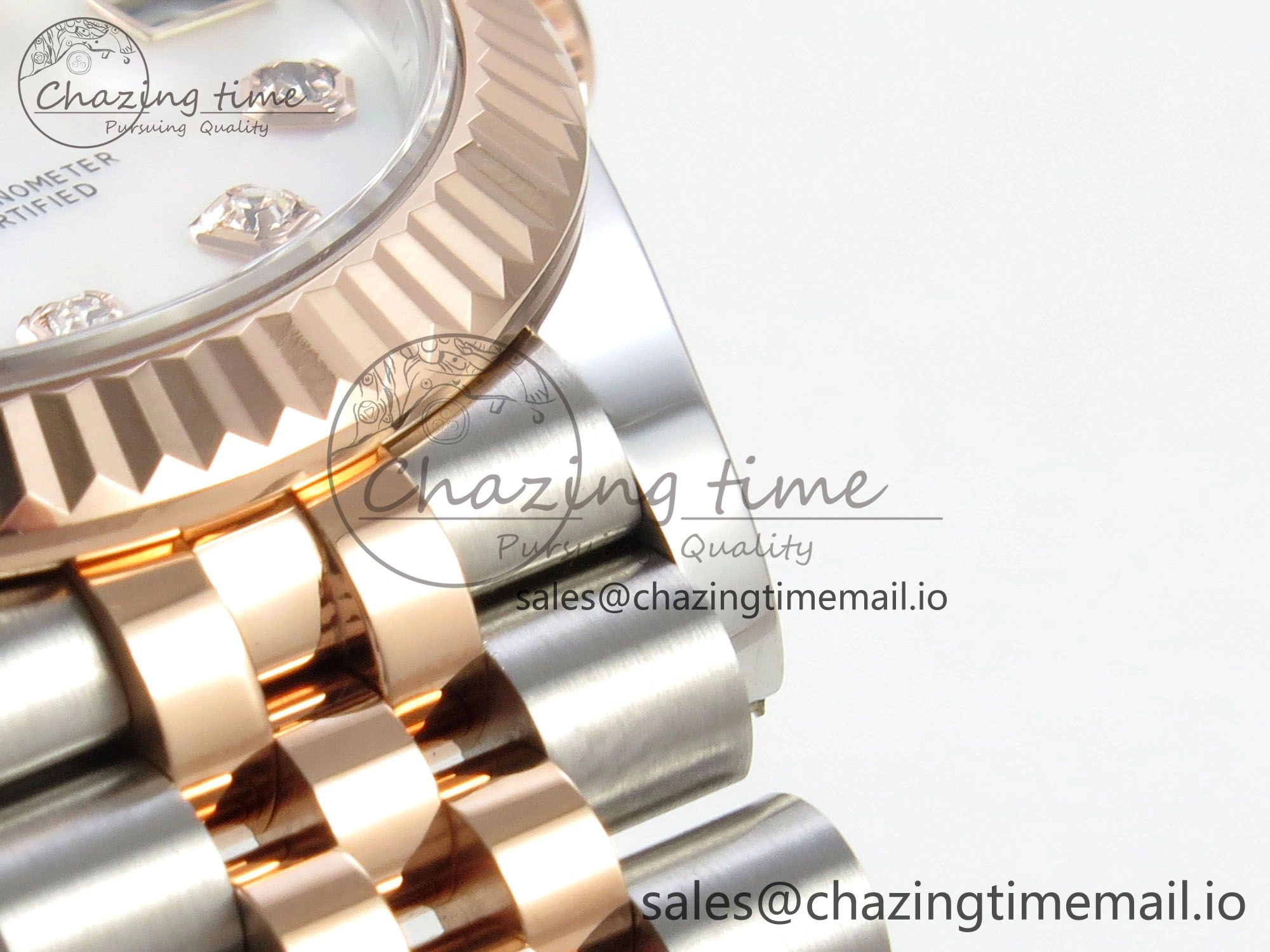 Chic DateJust 31 278271 THBF 1:1 Best Edition 904L Steel White Diamonds Dial on SS RG Jubilee Bracelet HZ Cal. 24