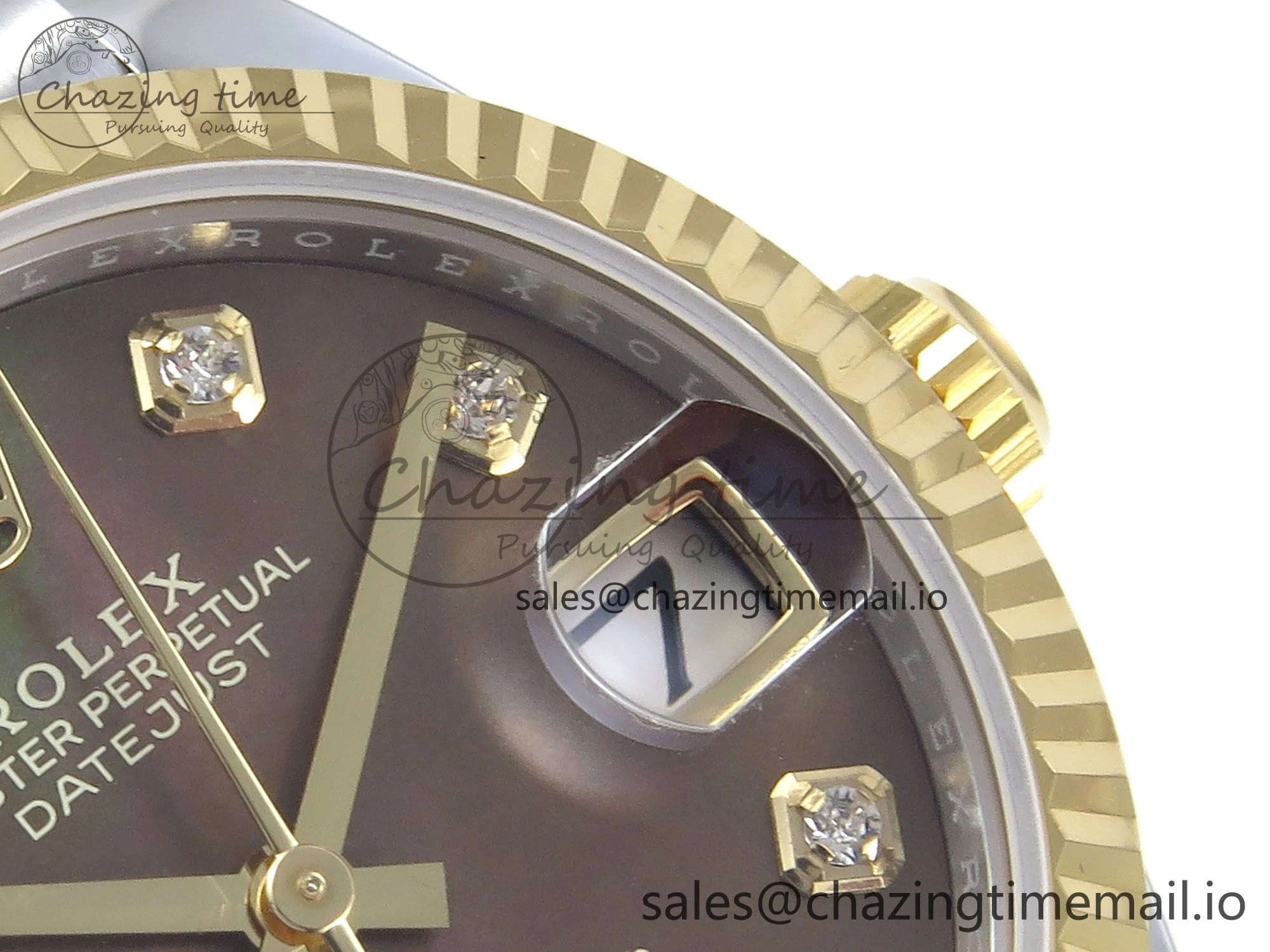 DateJust 31 278273 ARF 1:1 Best Edition 904L Steel Brown Diamonds Dial on SS YG Jubilee Bracelet ETA BestValue 566