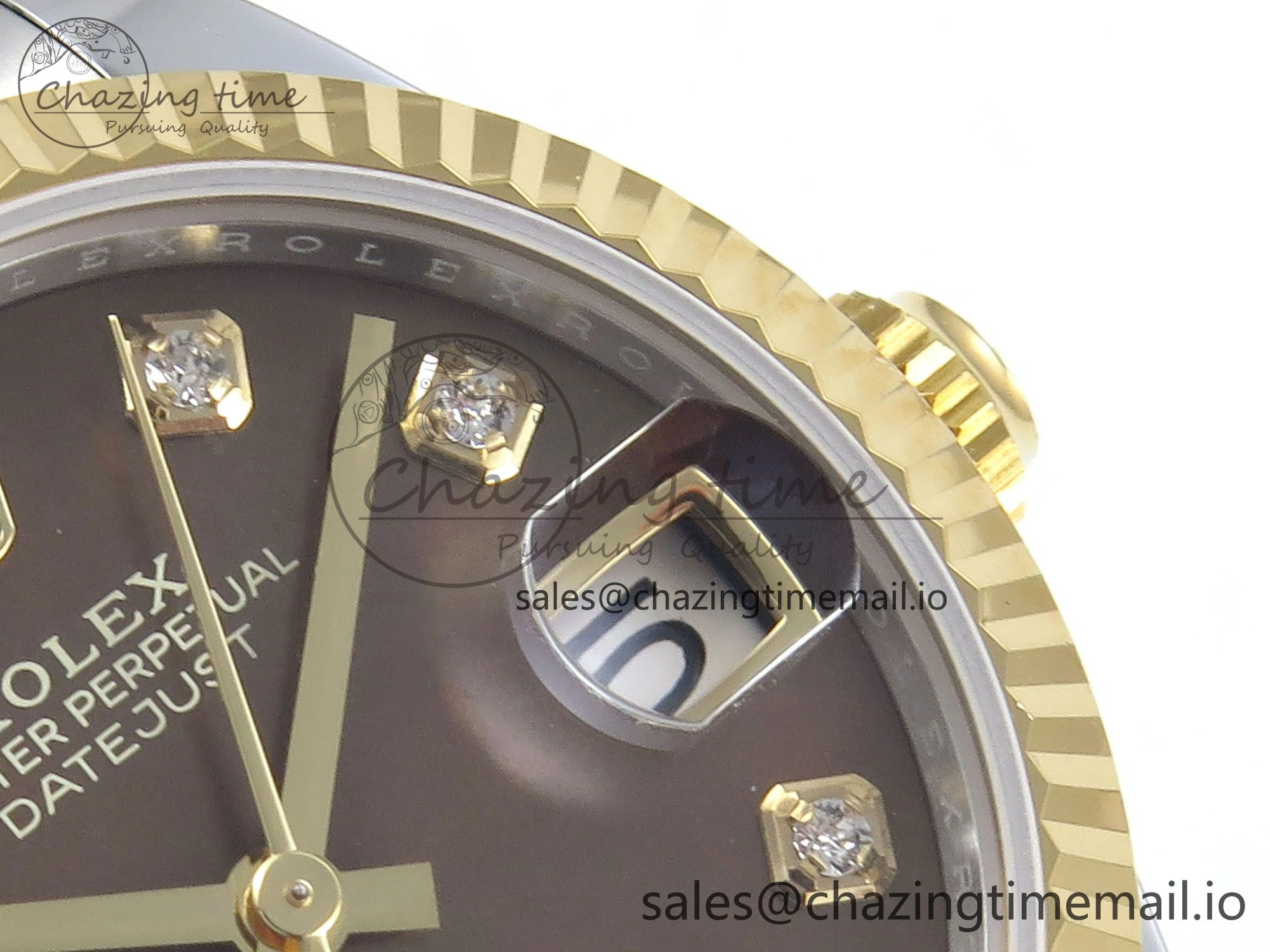 DateJust 31 278273 ARF 1:1 Best Edition 904L Steel Brown Diamonds Dial on SS YG Oyster Bracelet ETA UrbanChic 577