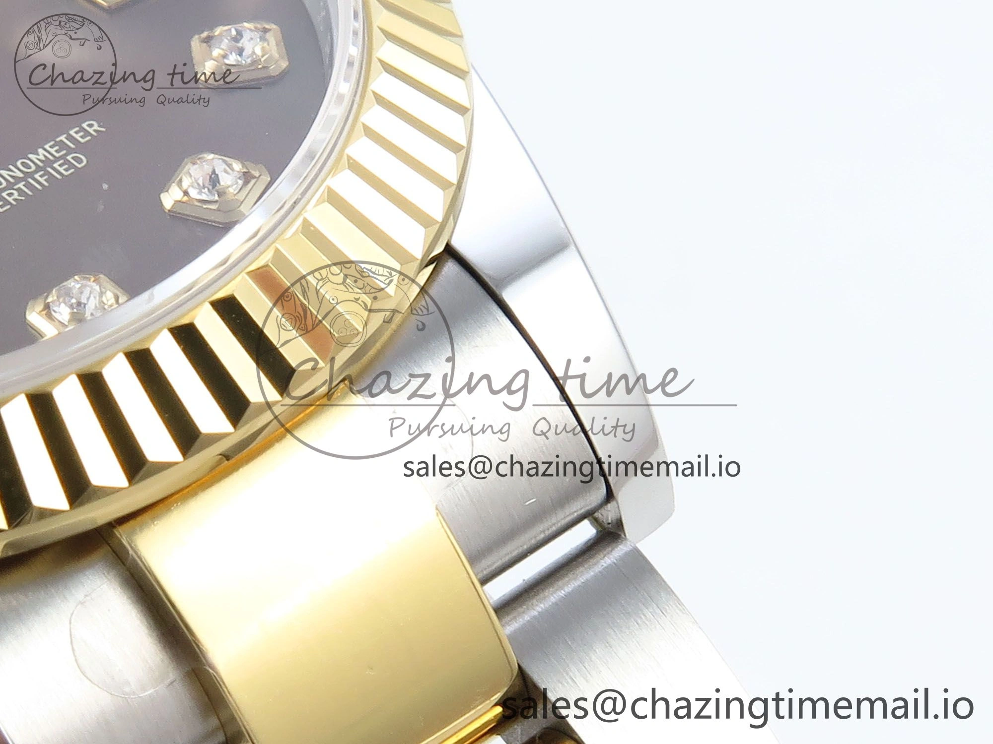 DateJust 31 278273 ARF 1:1 Best Edition 904L Steel Brown Diamonds Dial on SS YG Oyster Bracelet ETA UrbanChic 577