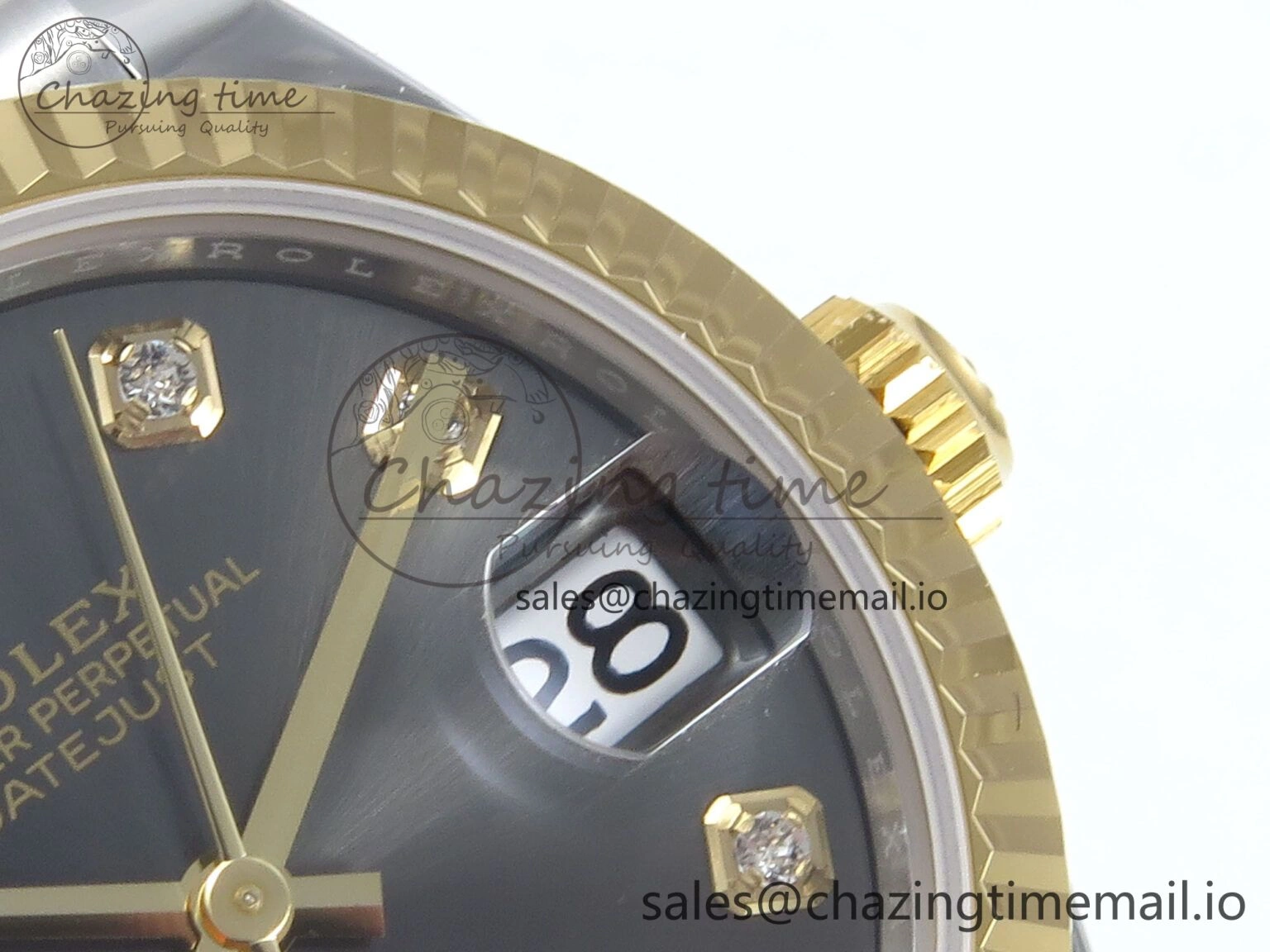 DateJust 31 278273 ARF 1:1 Best Edition 904L Steel Gray Diamonds Dial on SS YG Jubilee Bracelet ETA Soft 570