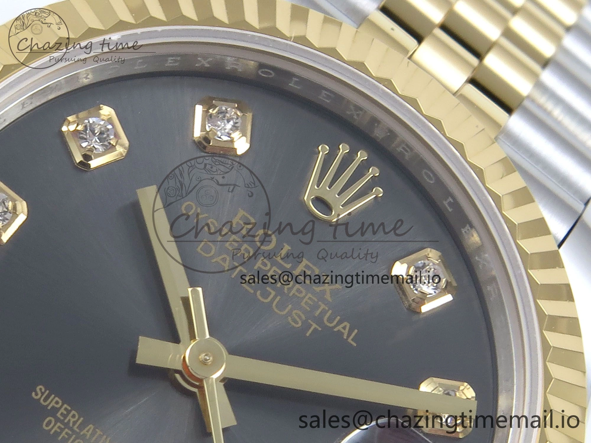 DateJust 31 278273 ARF 1:1 Best Edition 904L Steel Gray Diamonds Dial on SS YG Jubilee Bracelet ETA Soft 570